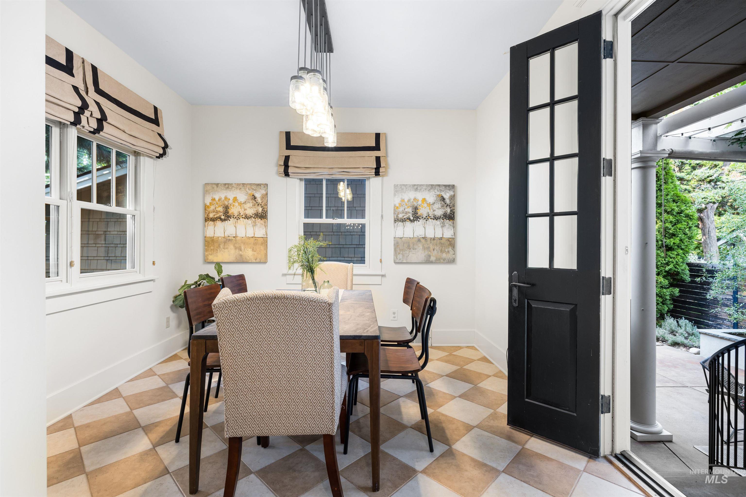 Dining room with baseboards