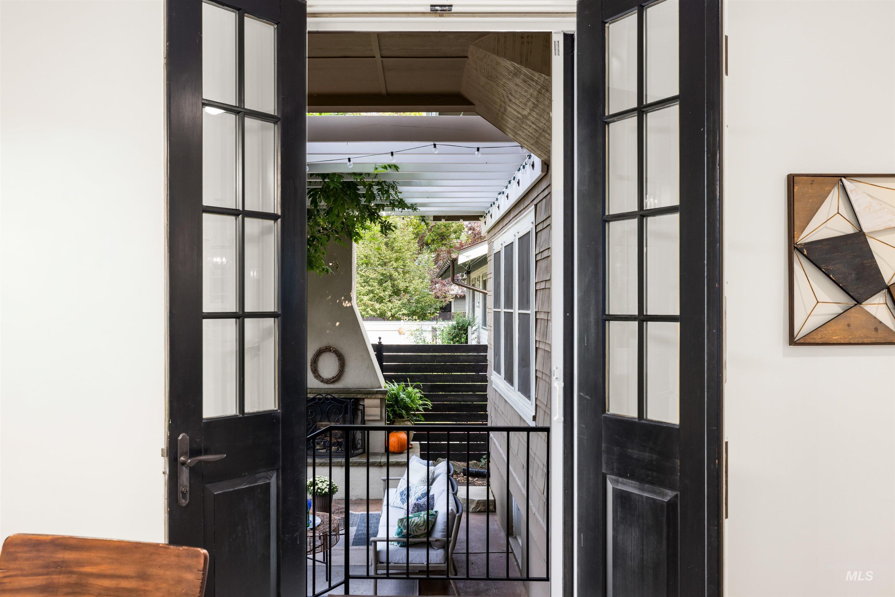Doorway with french doors