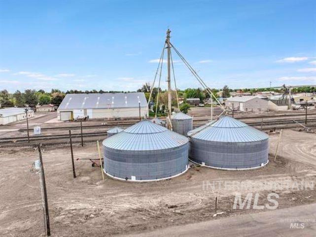 Exterior view of industrial structures