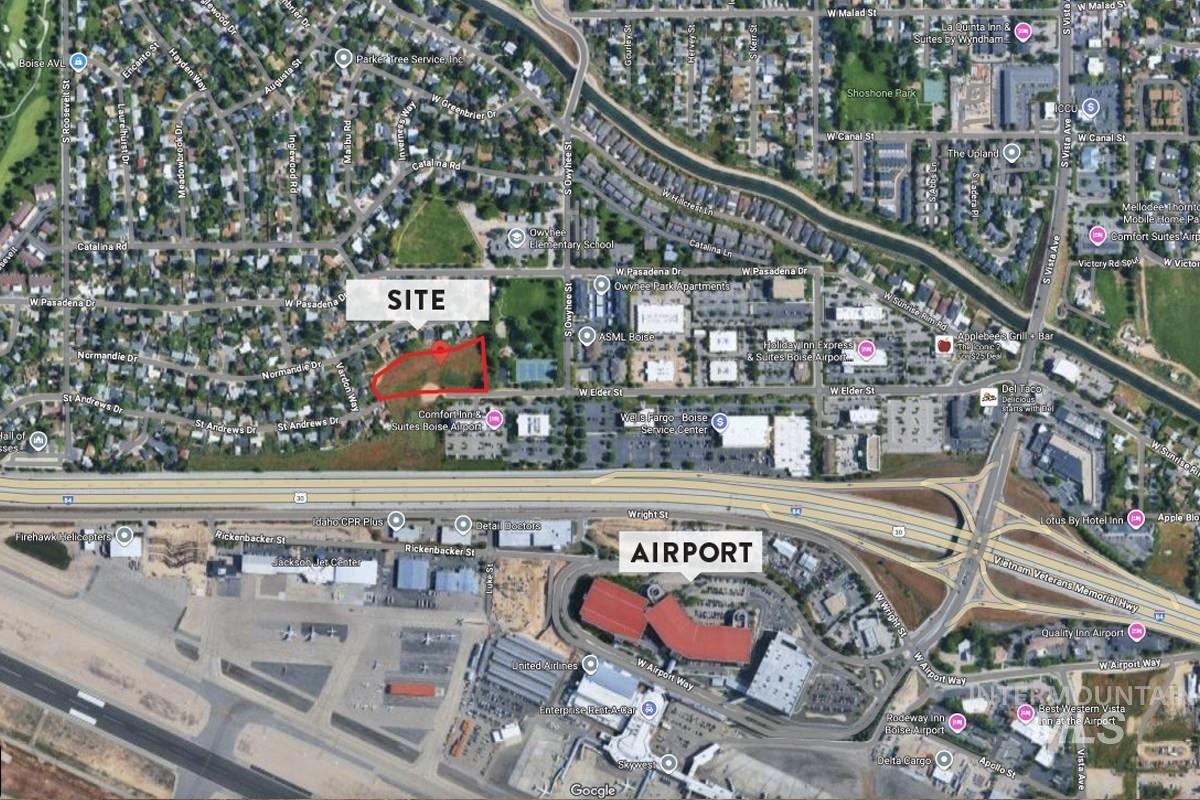 Aerial view of property's location
