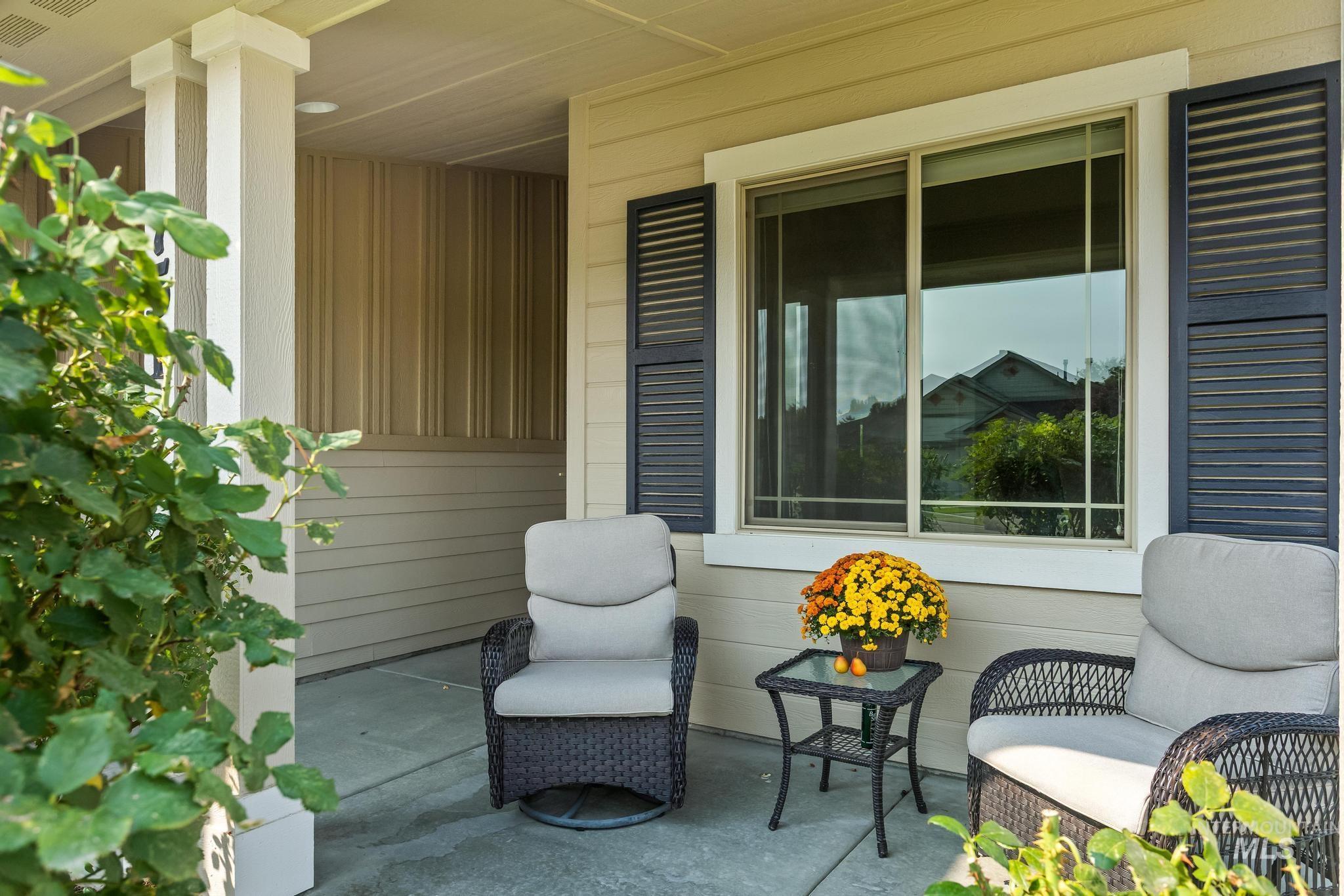 View of covered porch