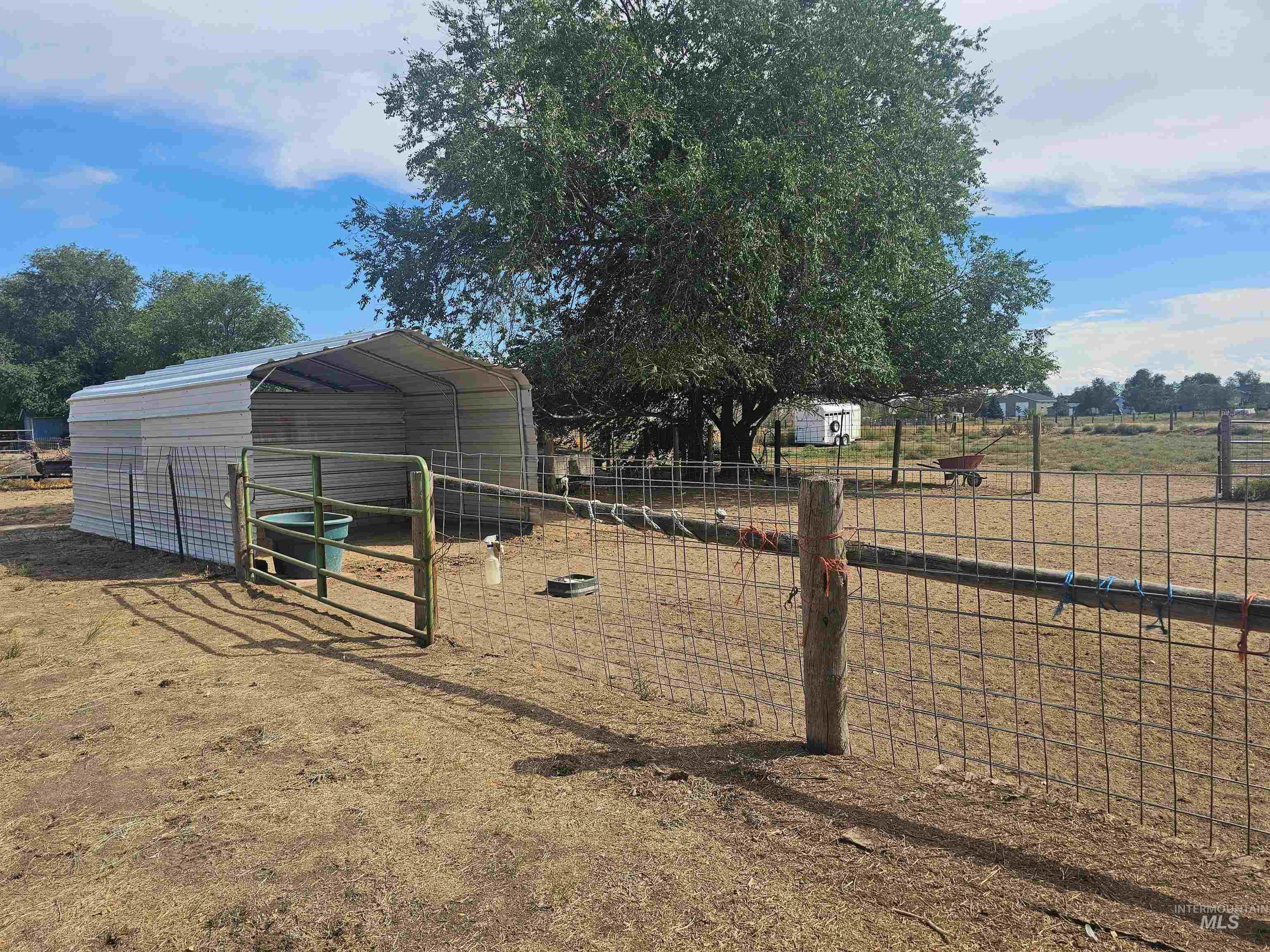 View of yard featuring a detached carport