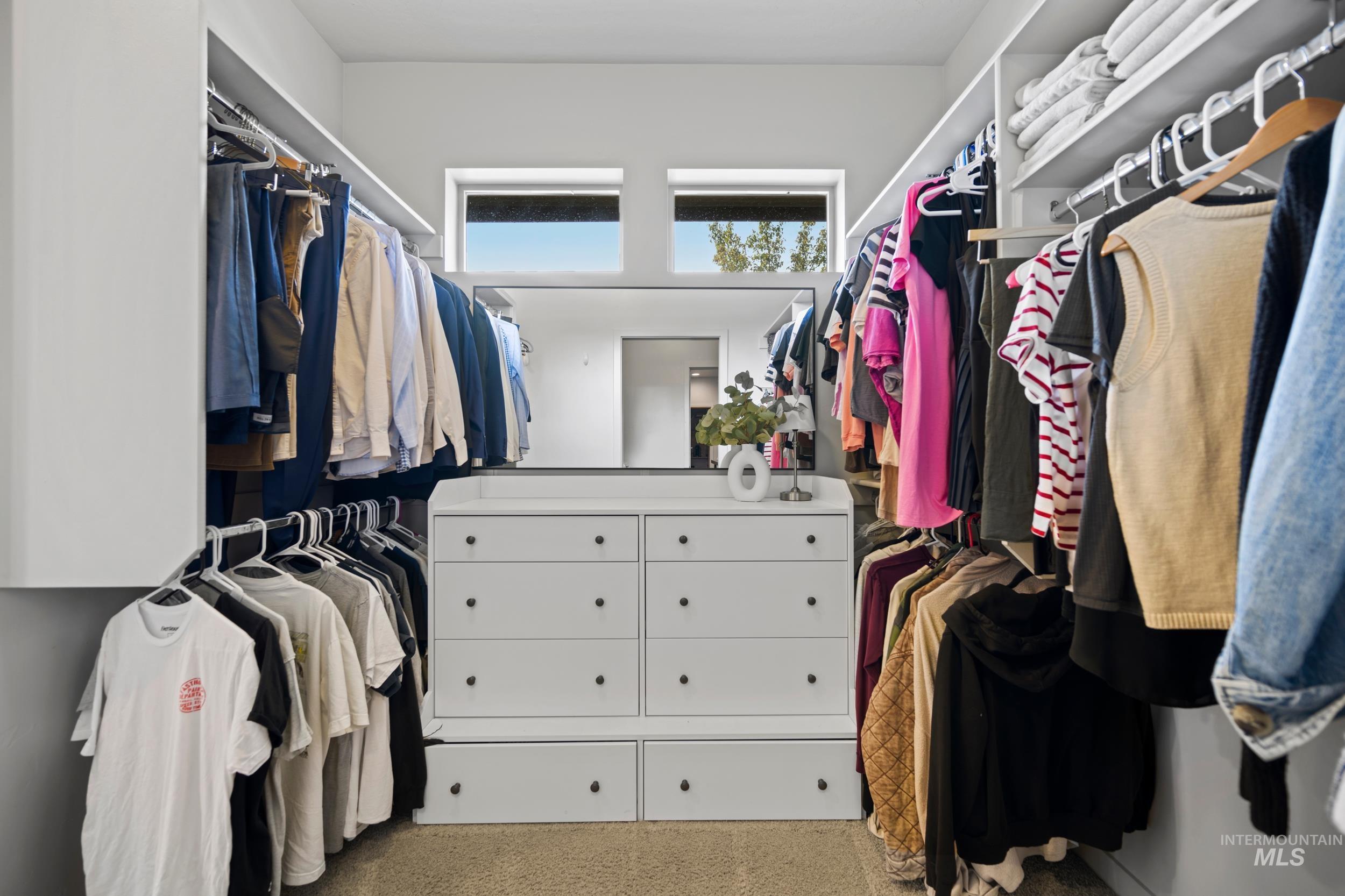 View of walk in closet