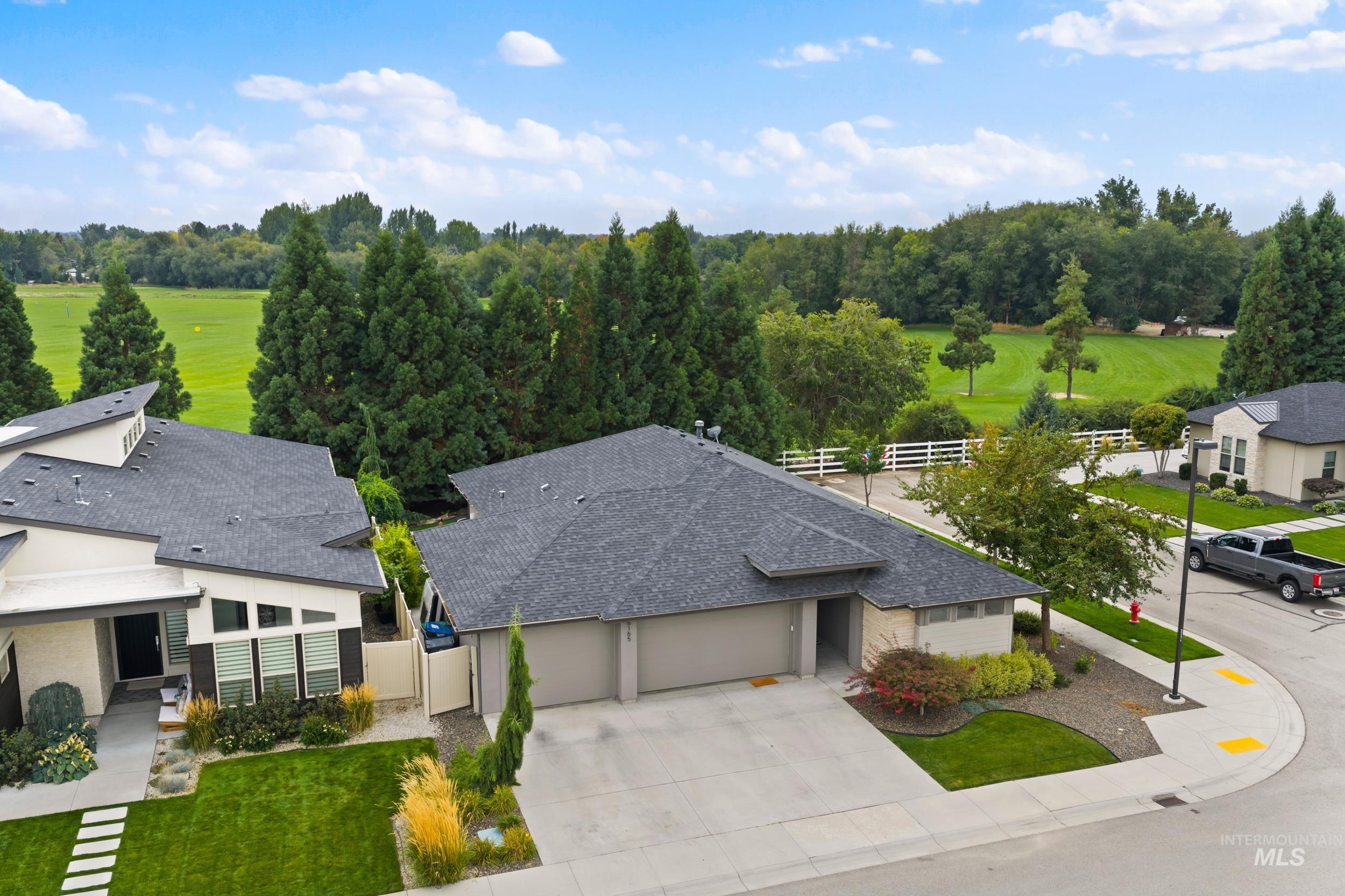 View from above of property