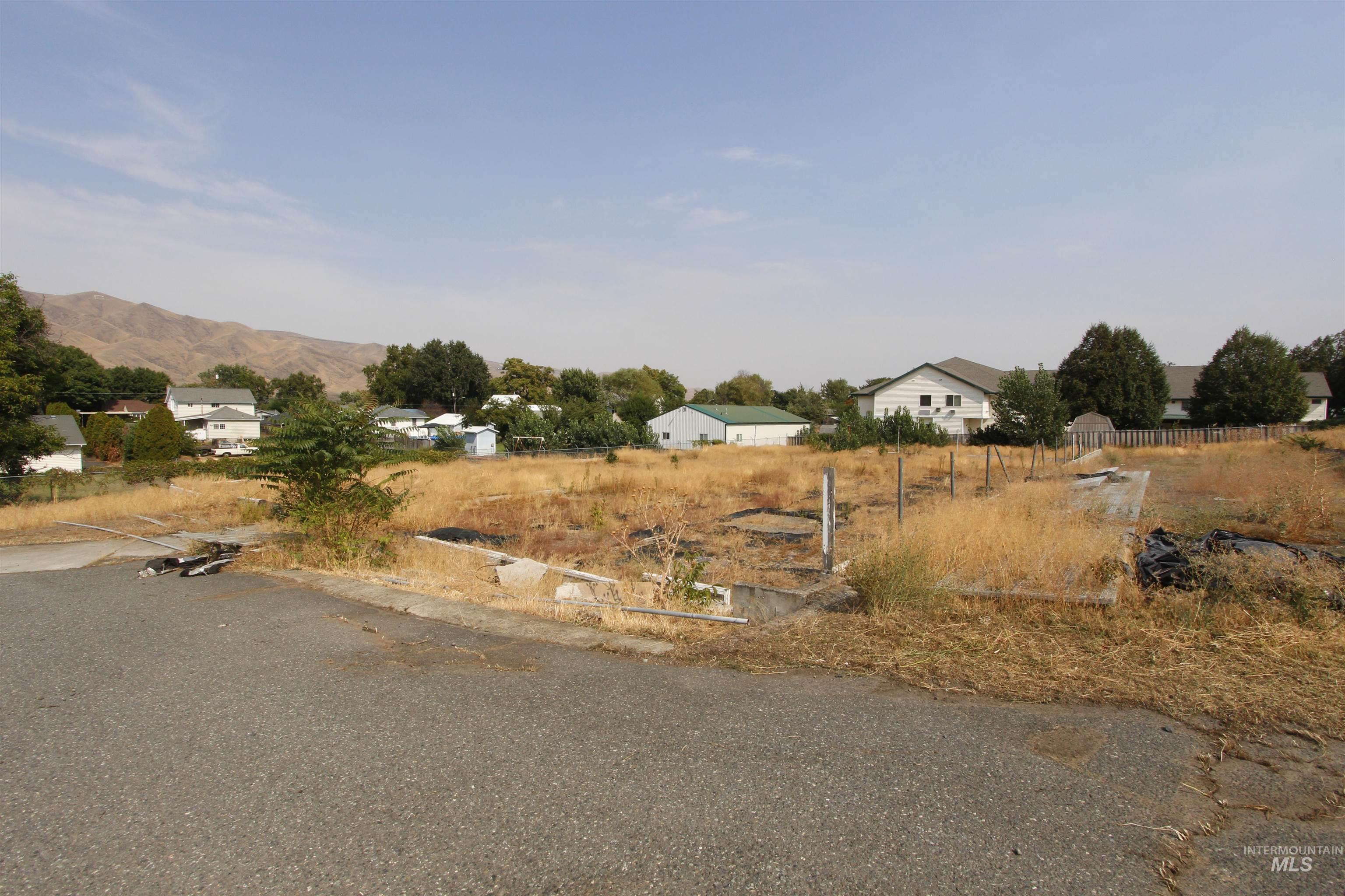 View of yard with a mountain view