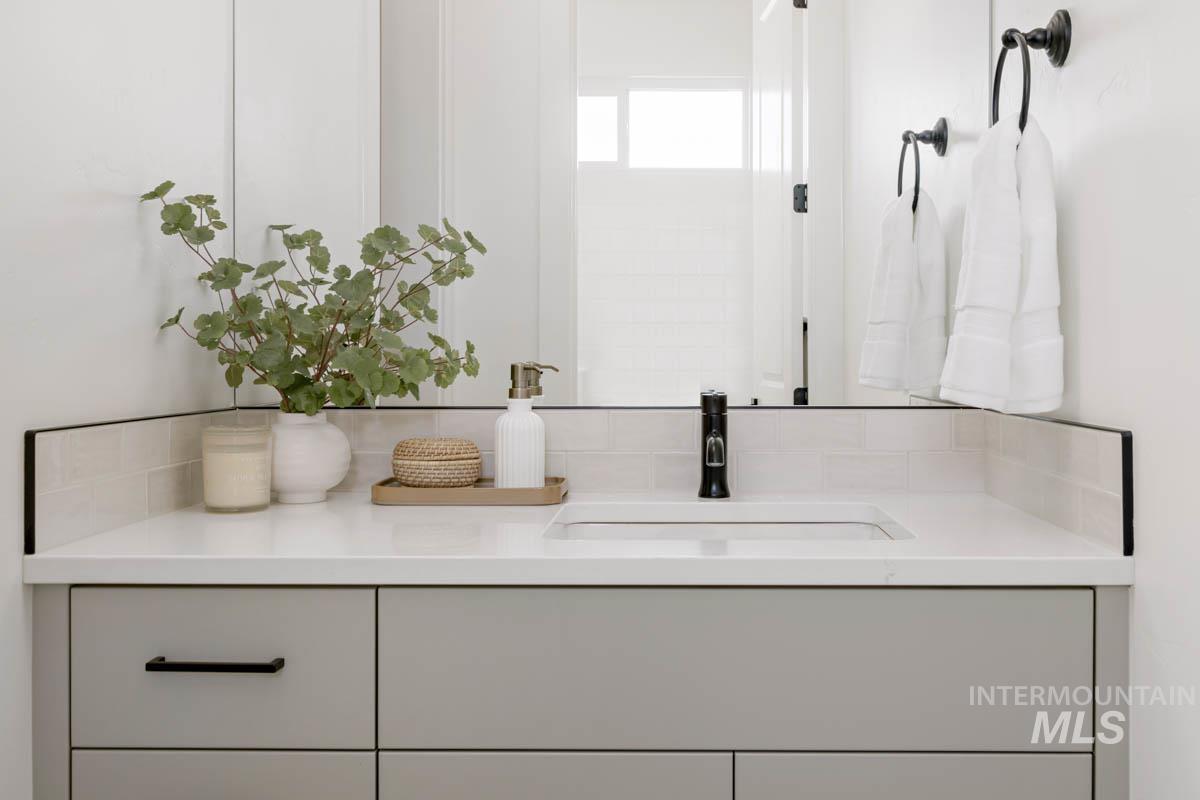 Bathroom featuring vanity