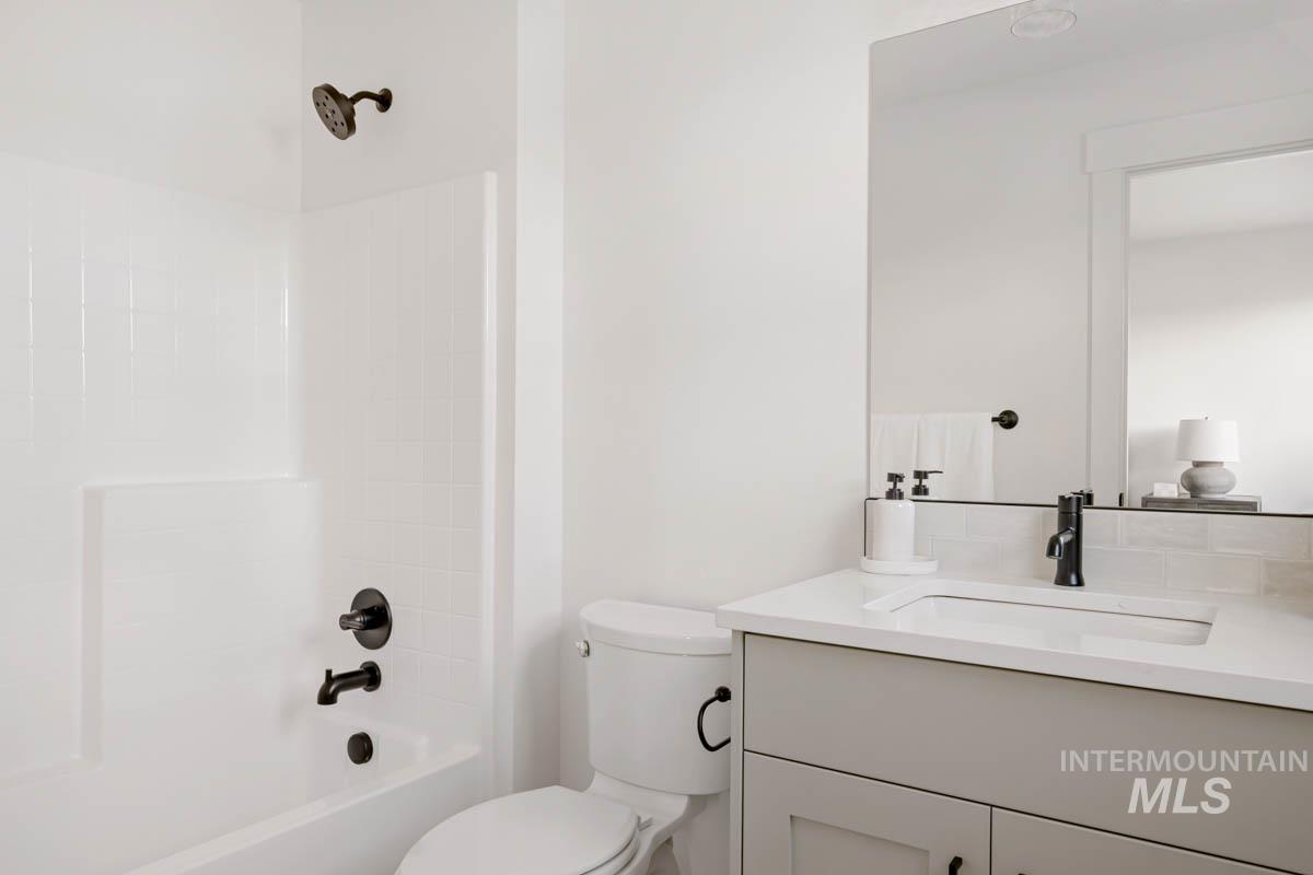 Bathroom with  shower combination and vanity