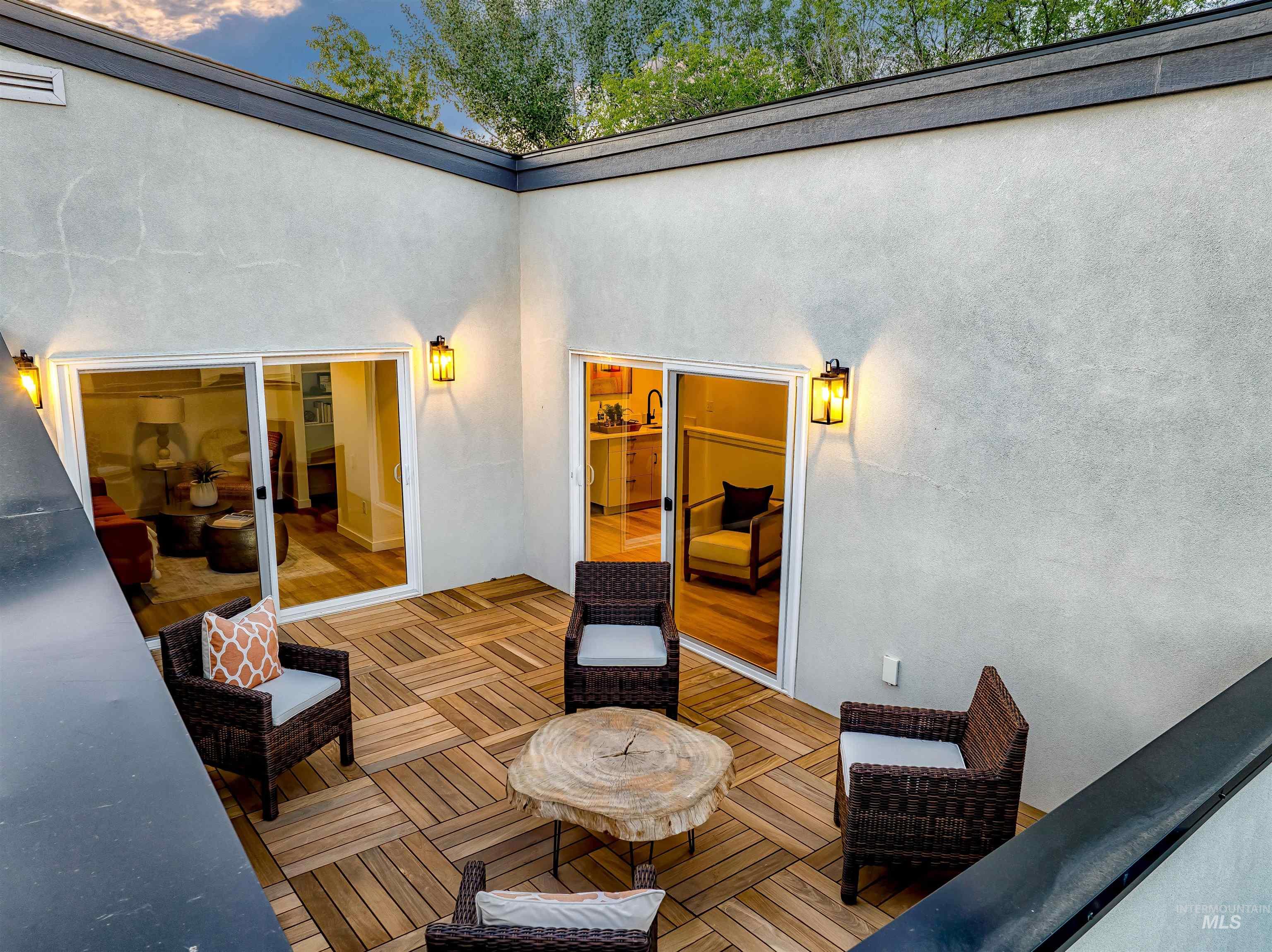 View of wooden deck