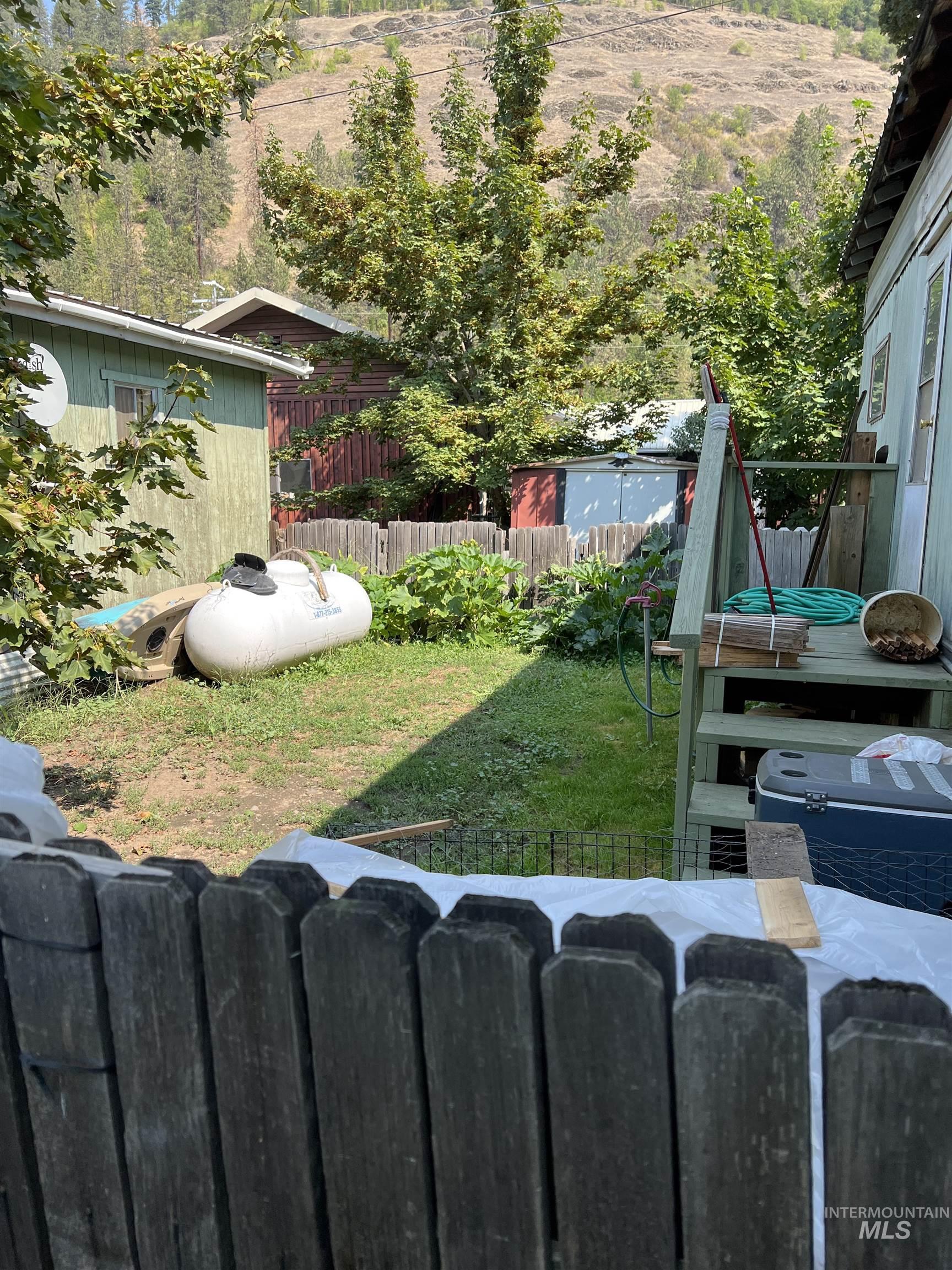 View of yard with radiator