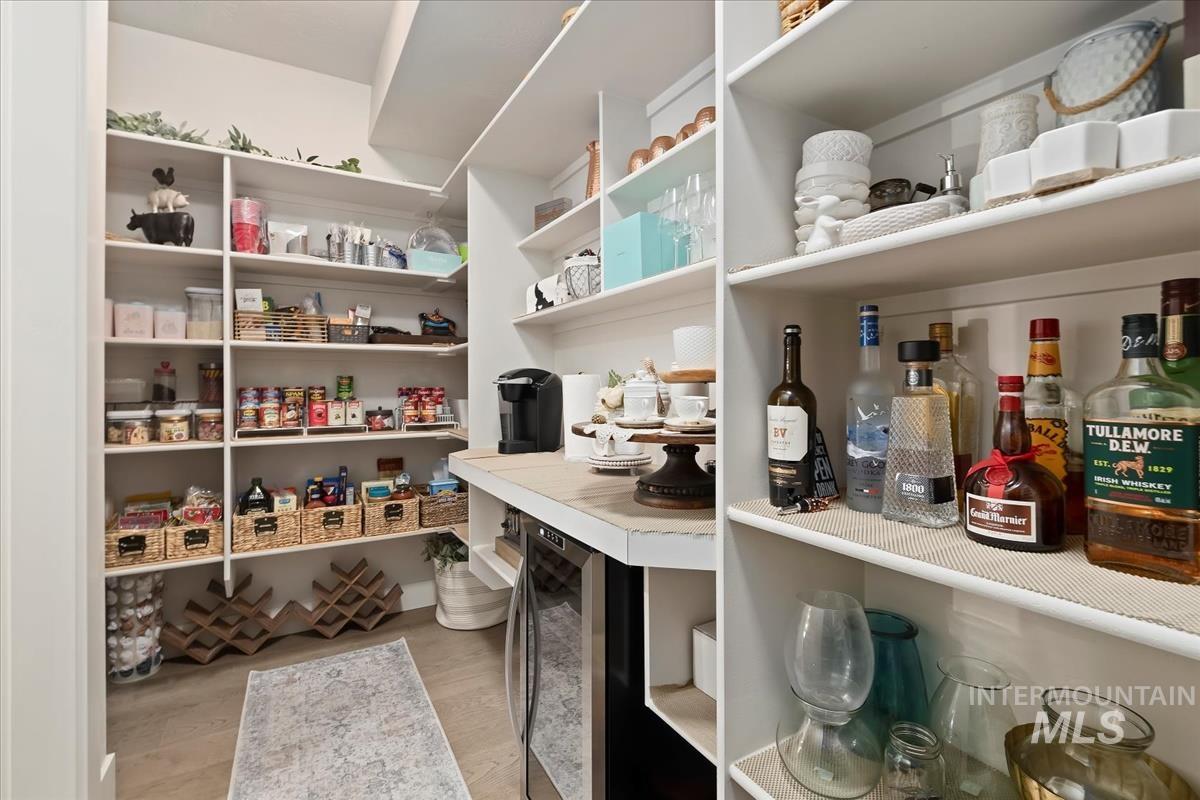 Pantry with beverage cooler