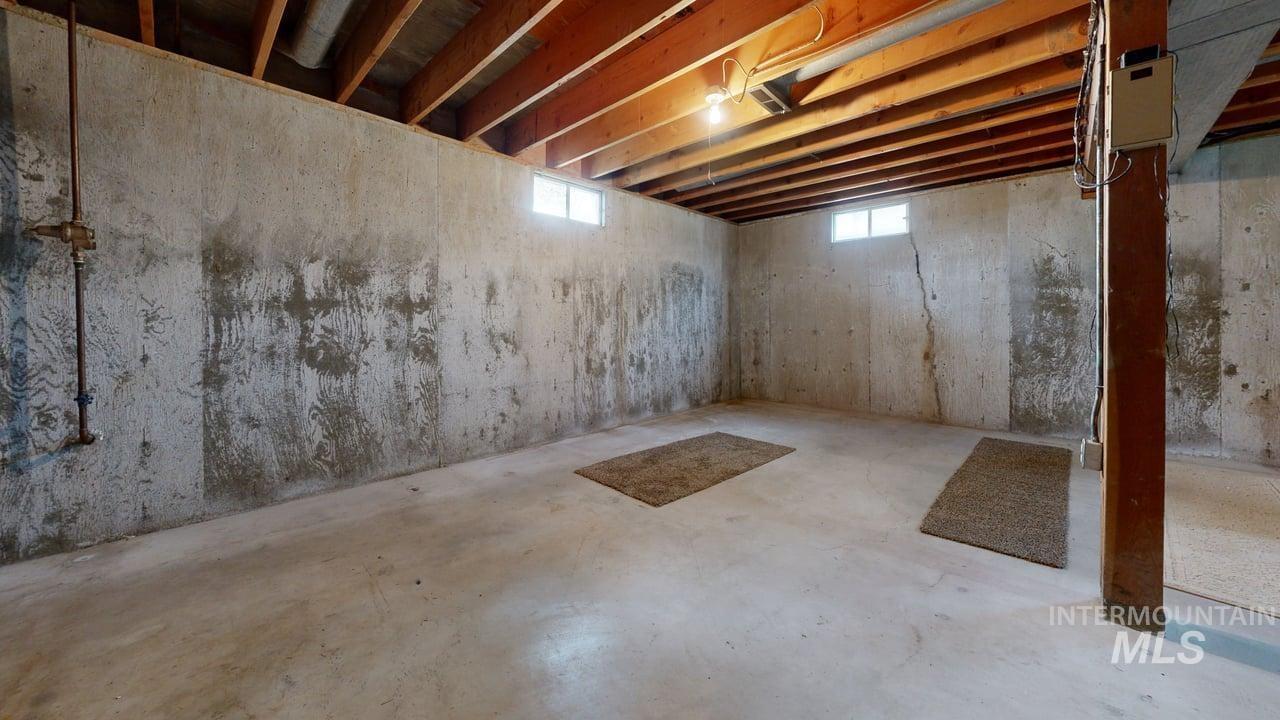 Basement featuring healthy amount of natural light