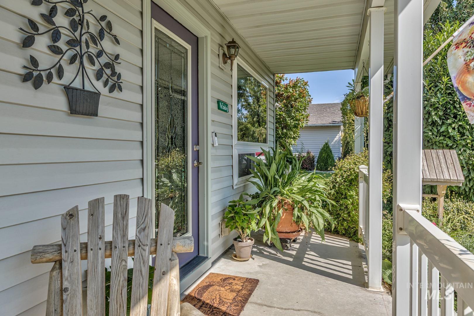 View of covered porch