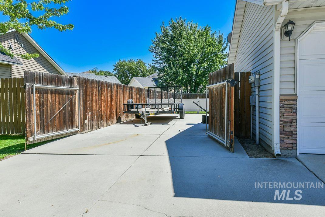 View of RV parking with gate