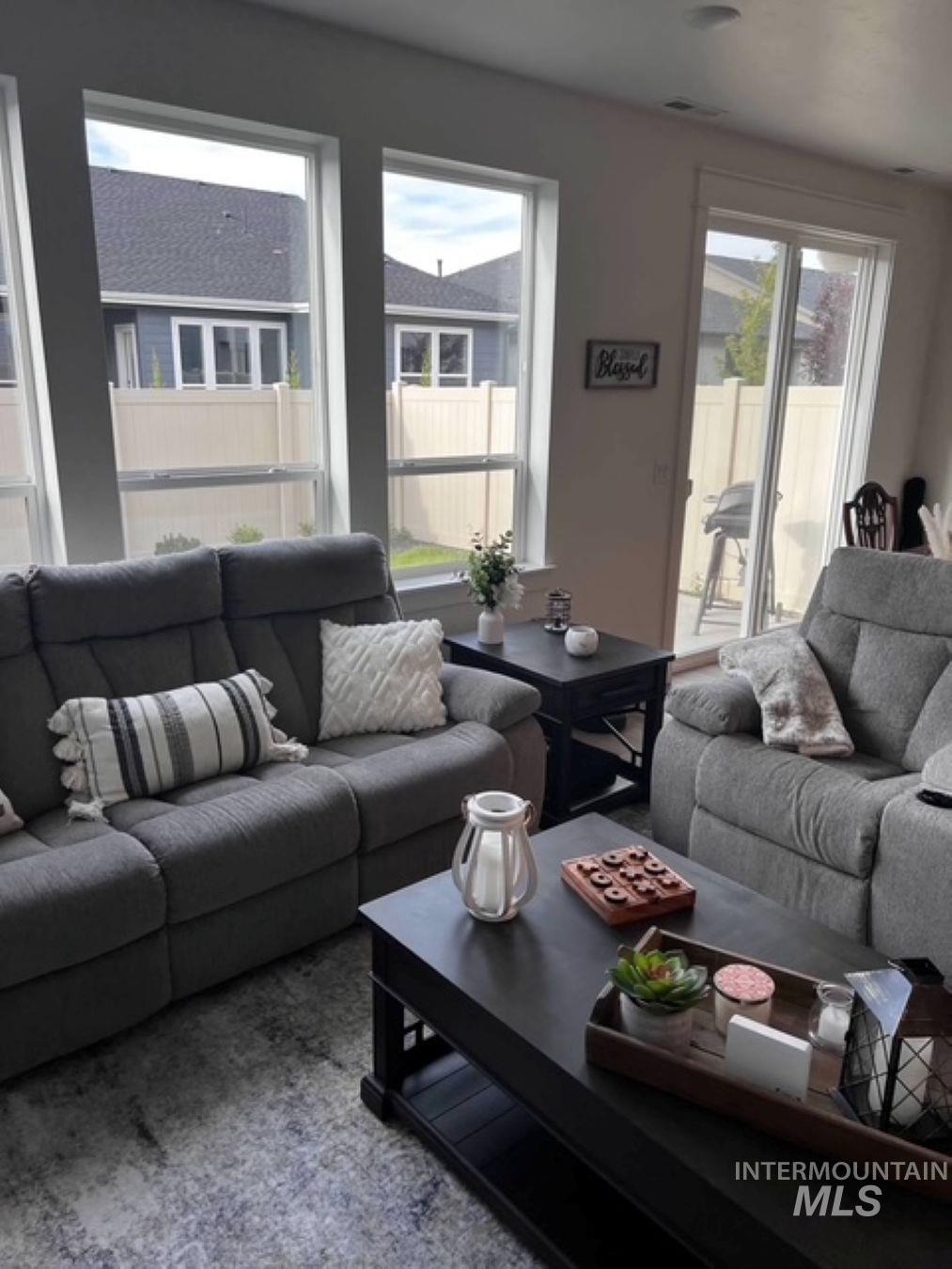 Living room with healthy amount of natural light