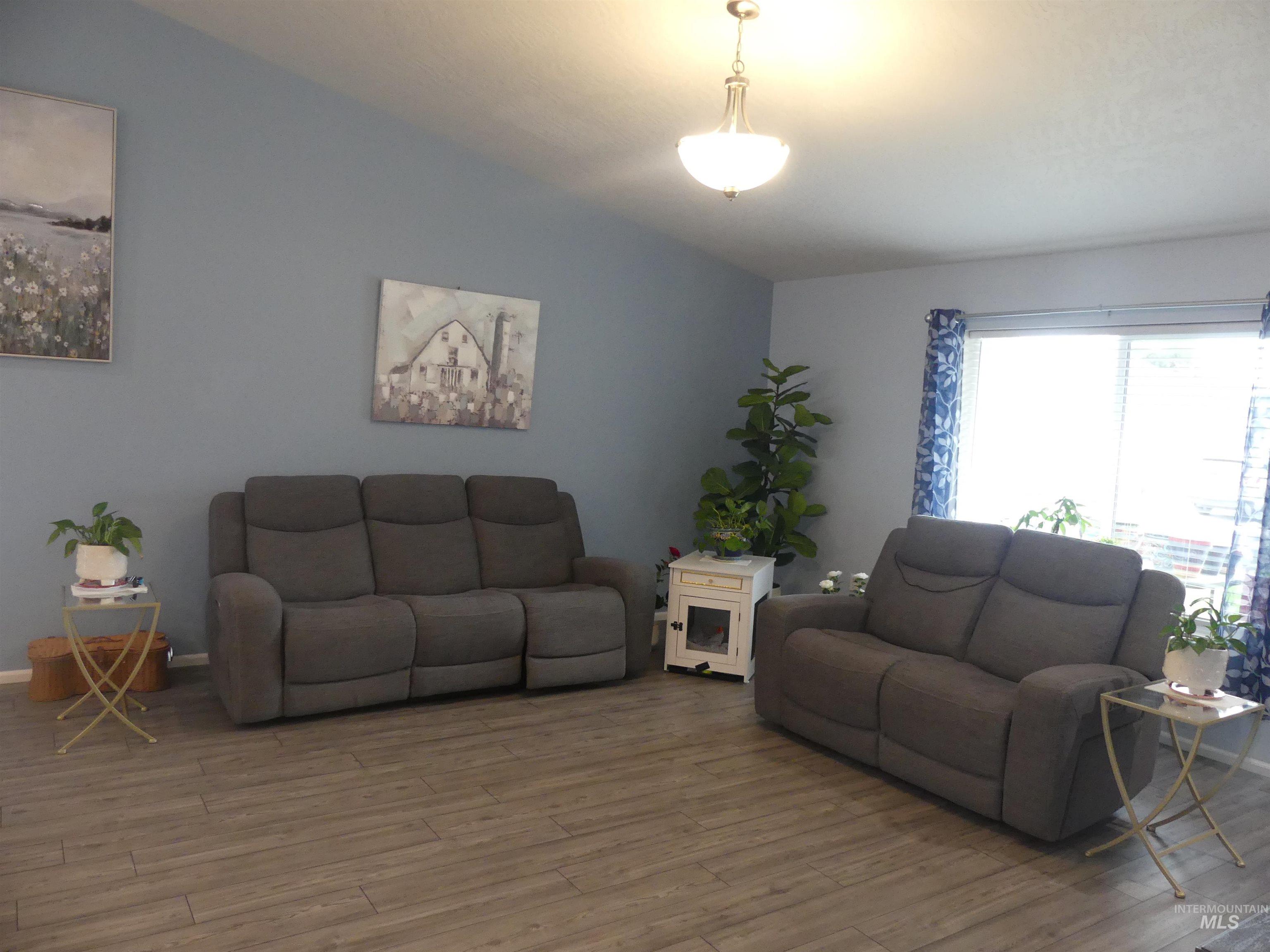 Living room featuring wood finished floors