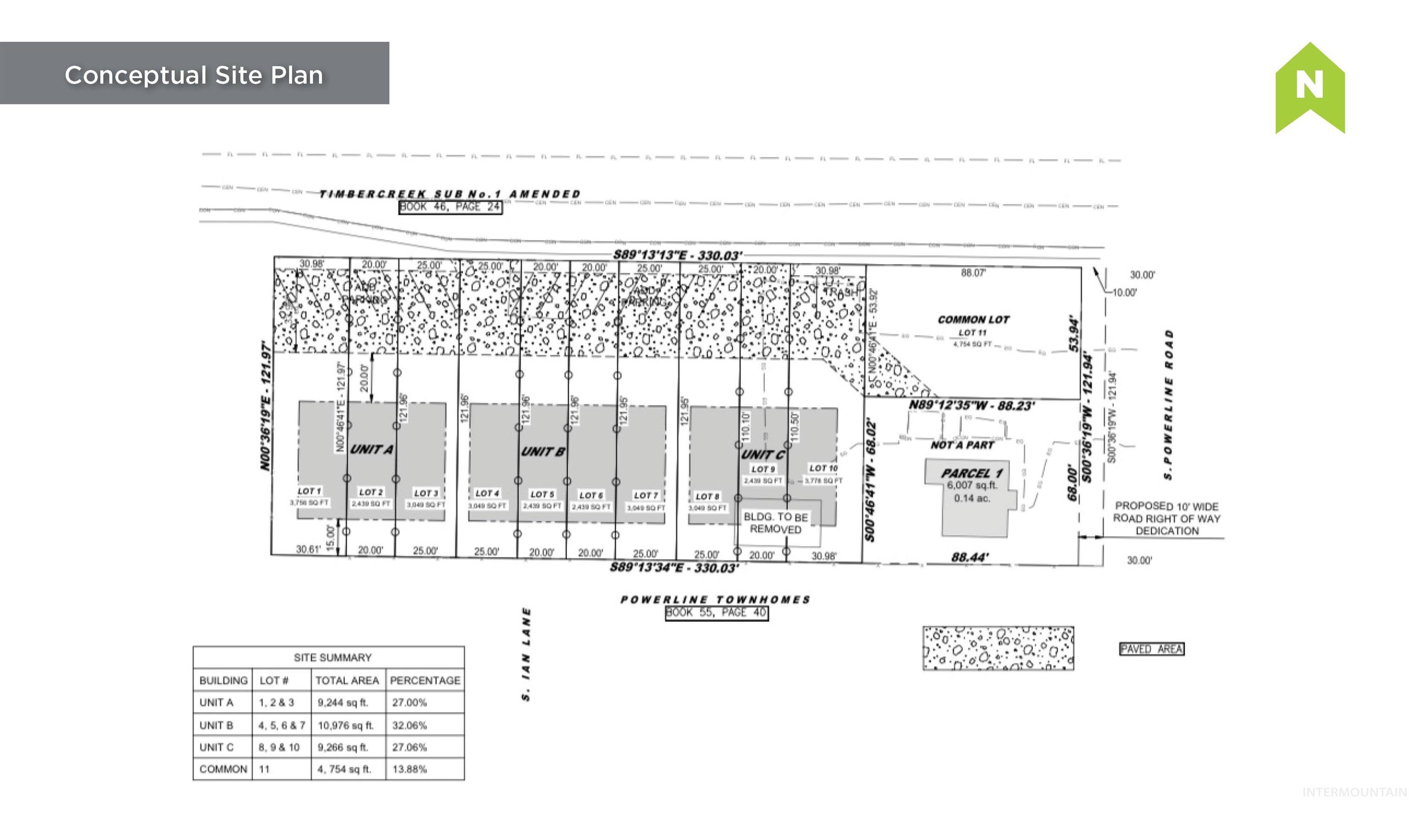 Map of parcels