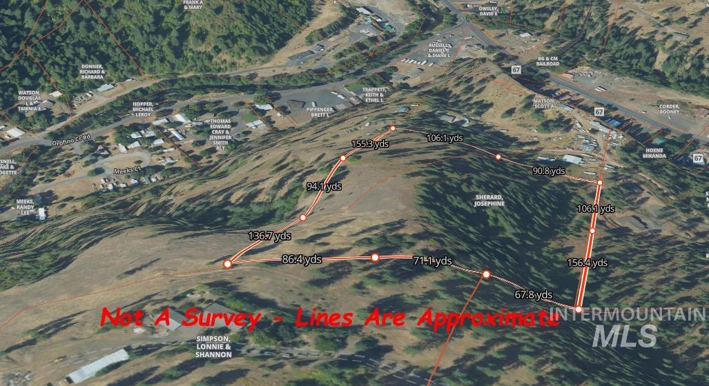 Aerial overview of property's location