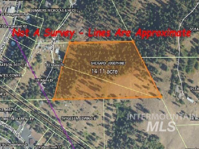 Map of property location featuring property parcel outlined