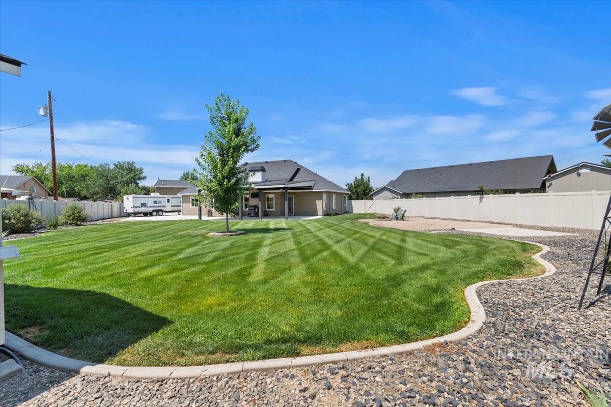 View of fenced yard