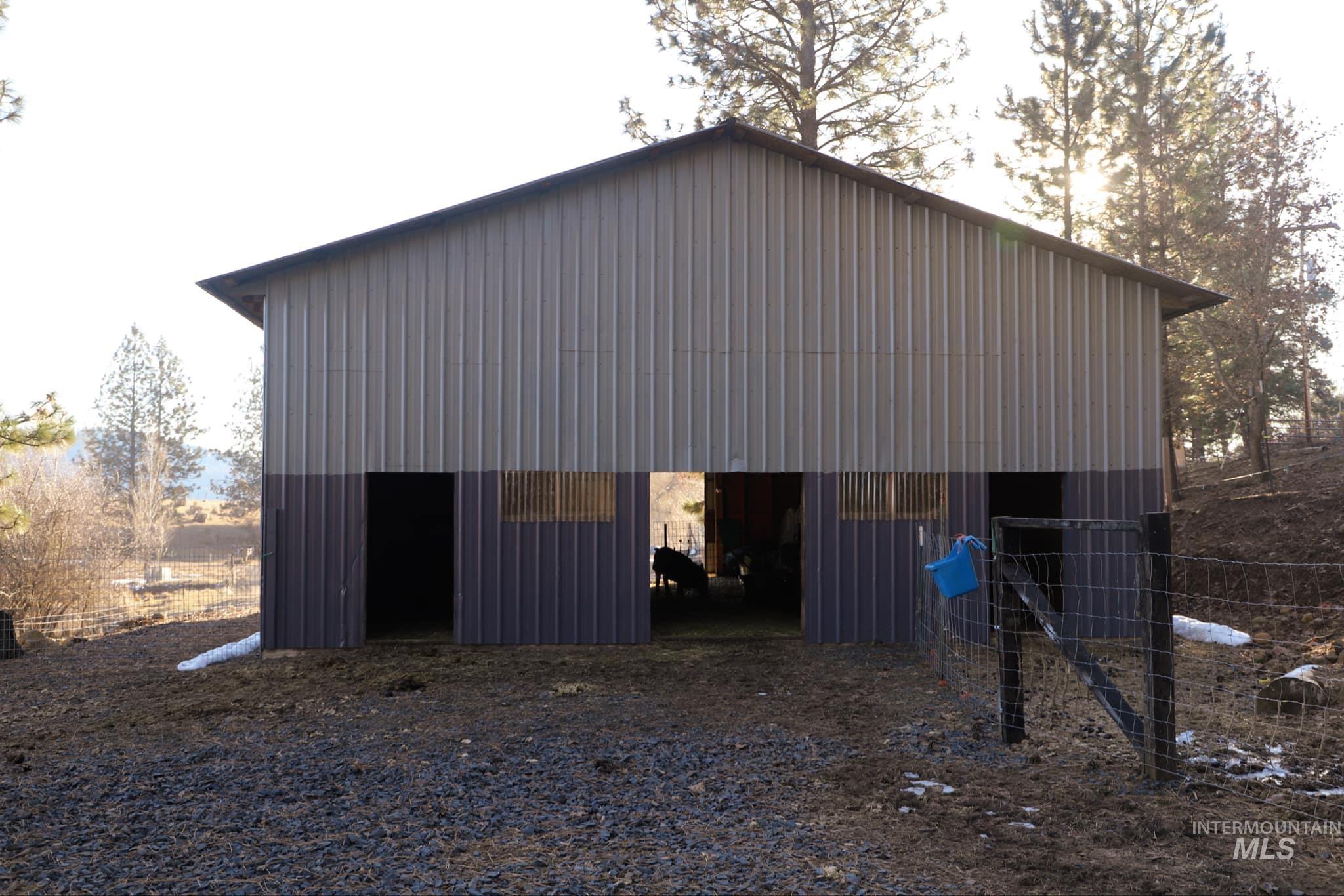 View of pole building
