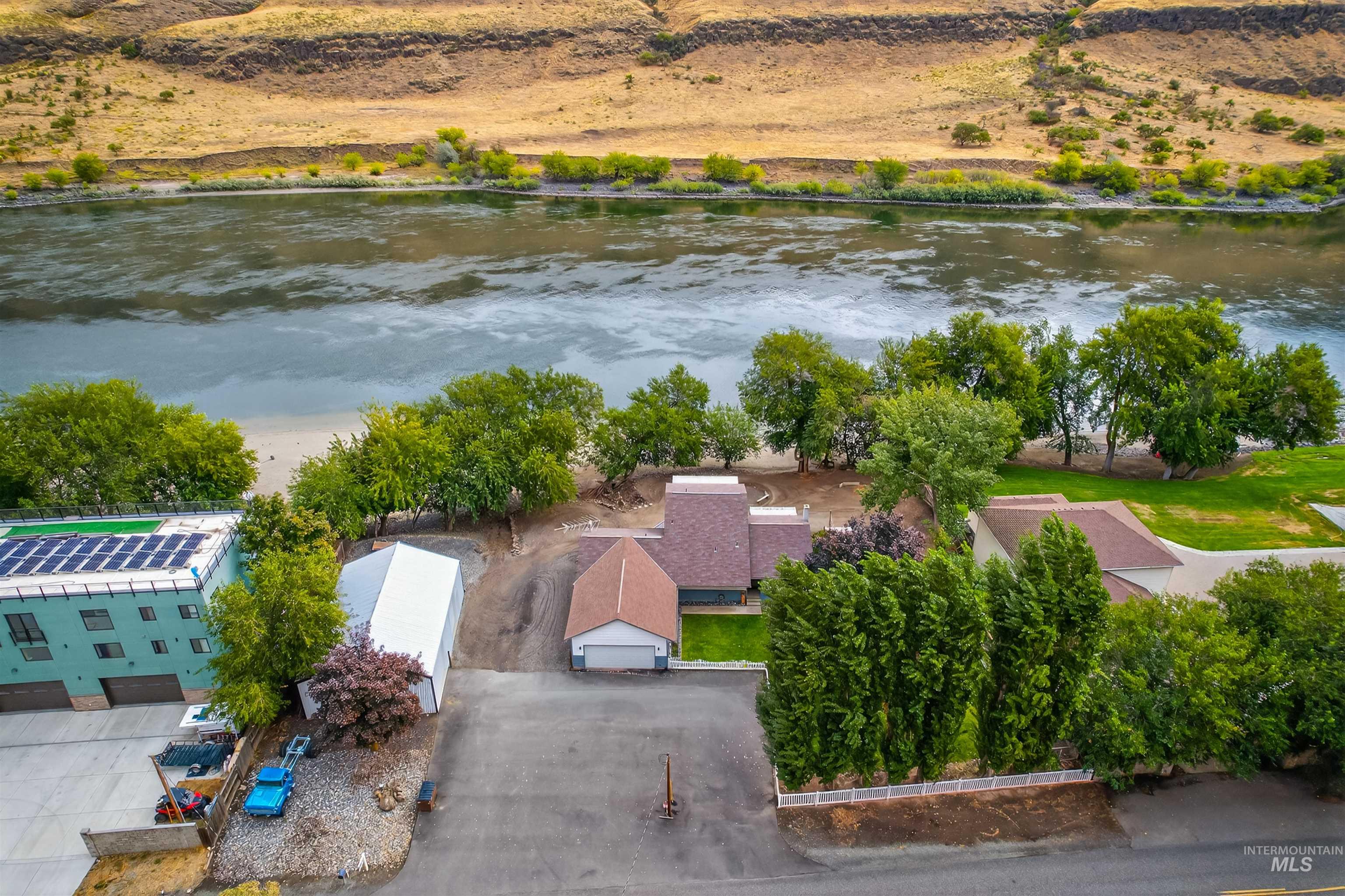 Aerial view of a large body of water