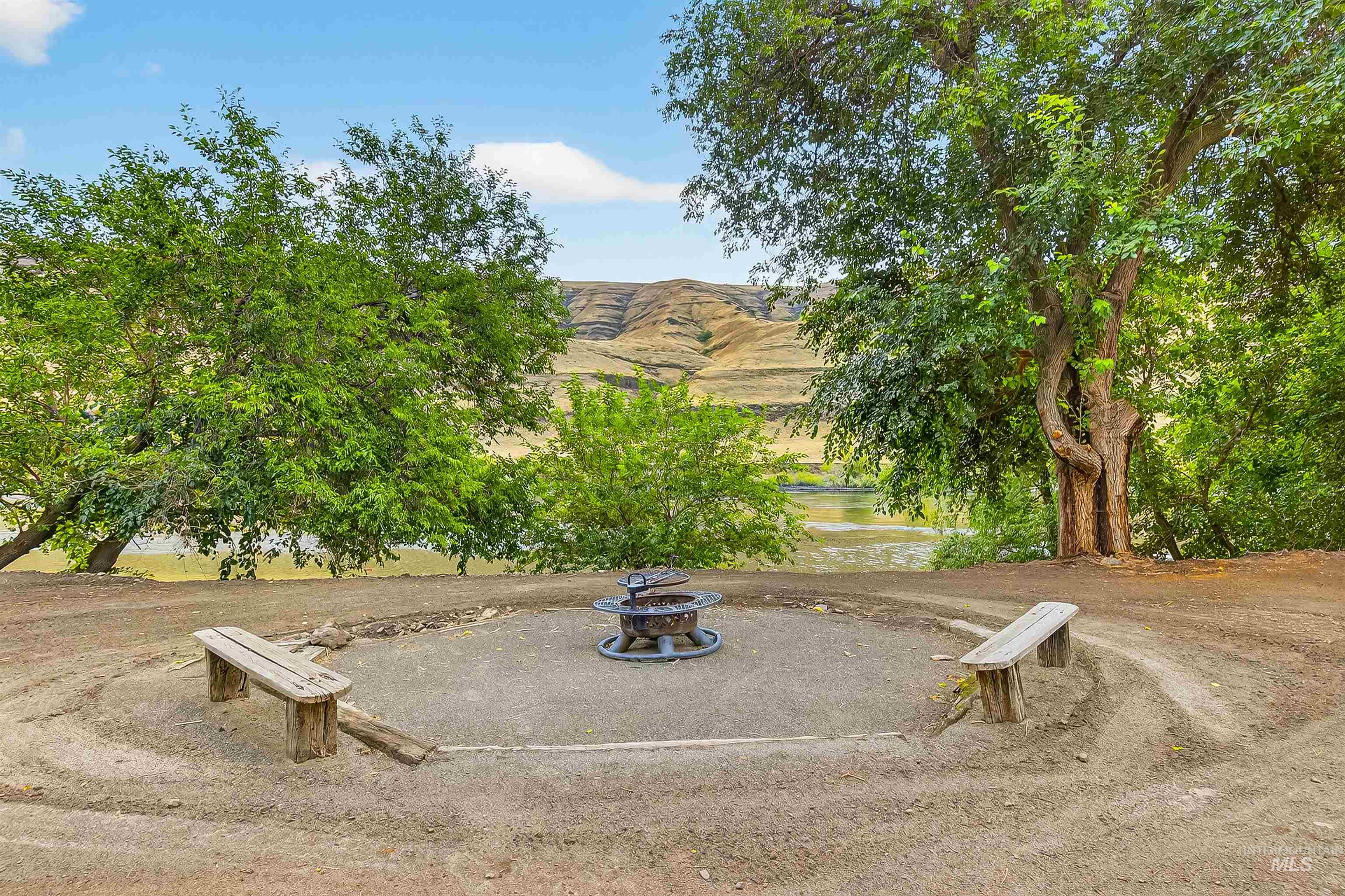 View of patio featuring a mountain view