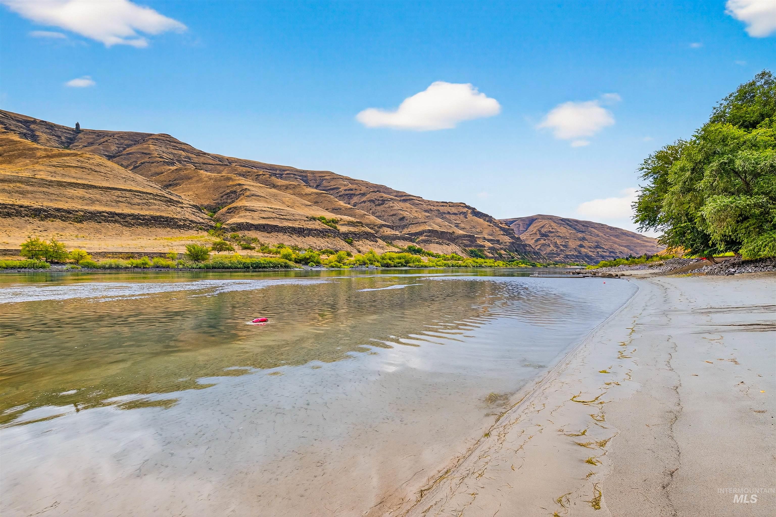 Water view with a mountainous background