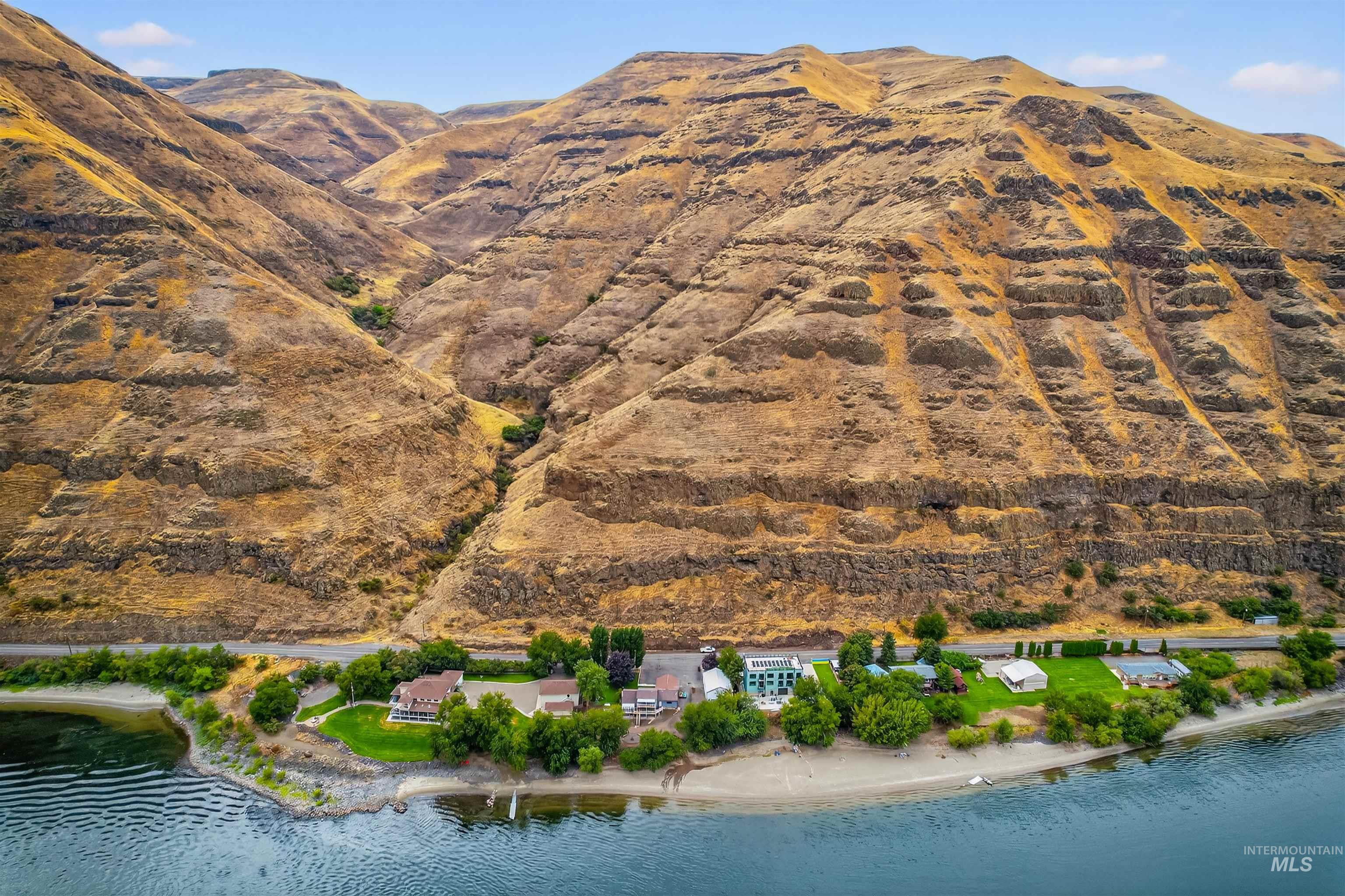 Mountain view with a nearby body of water