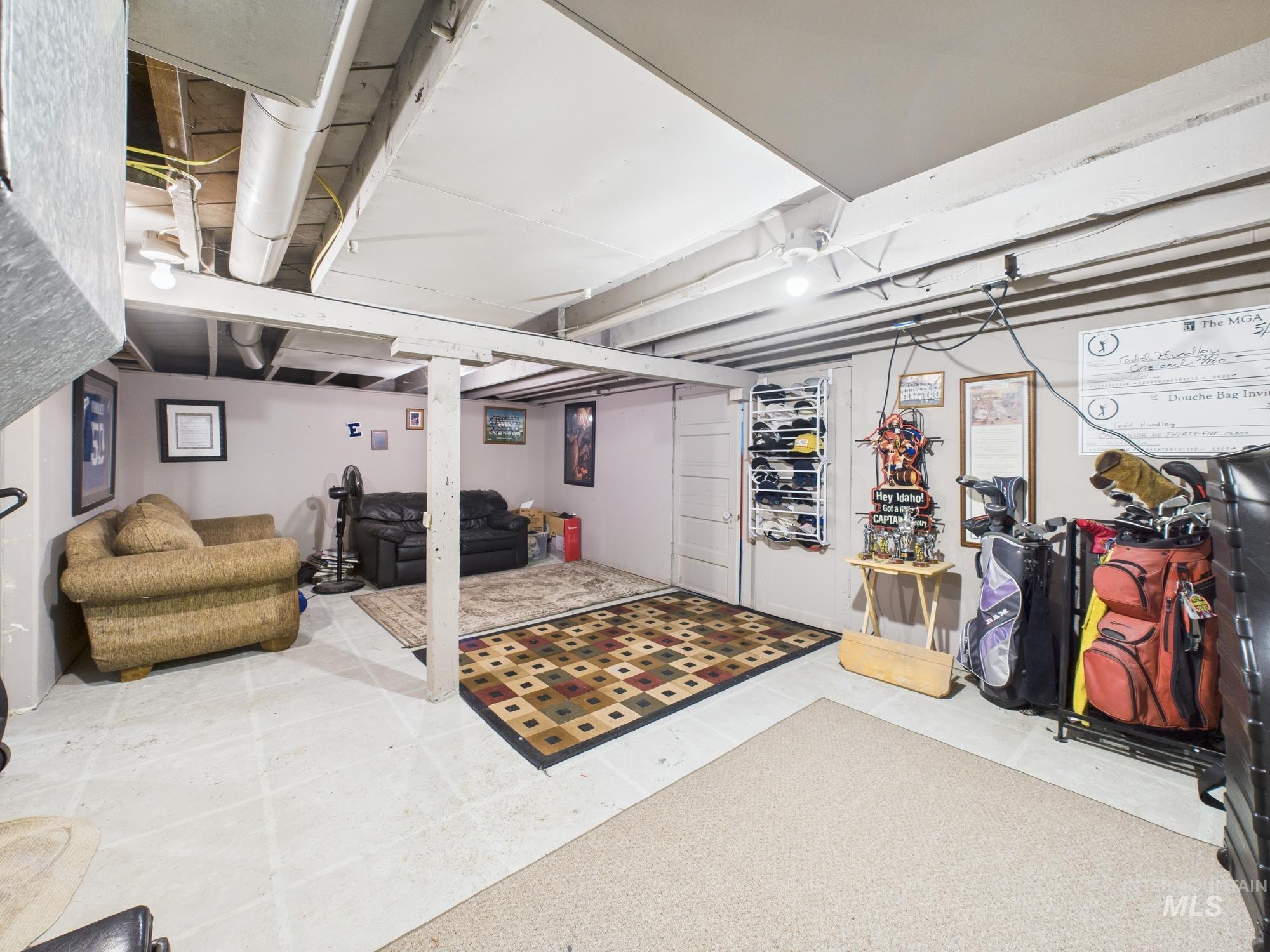 View of finished basement