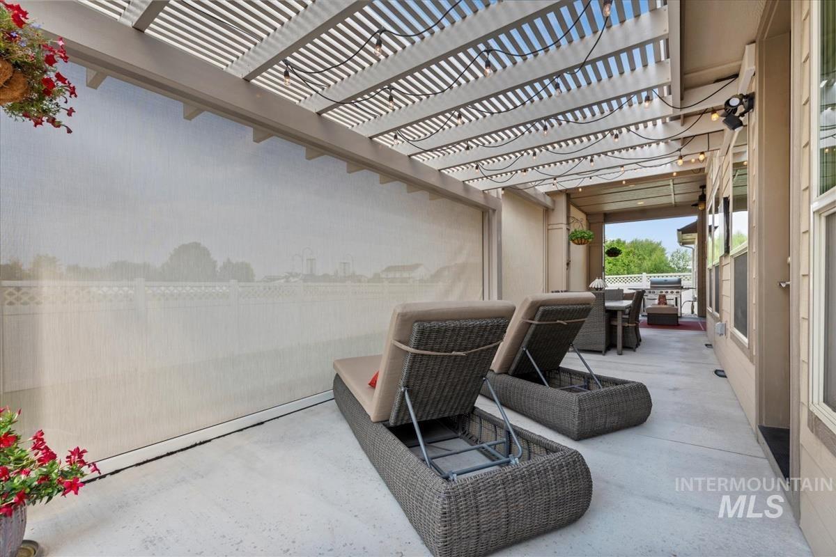 View of patio / terrace with a pergola