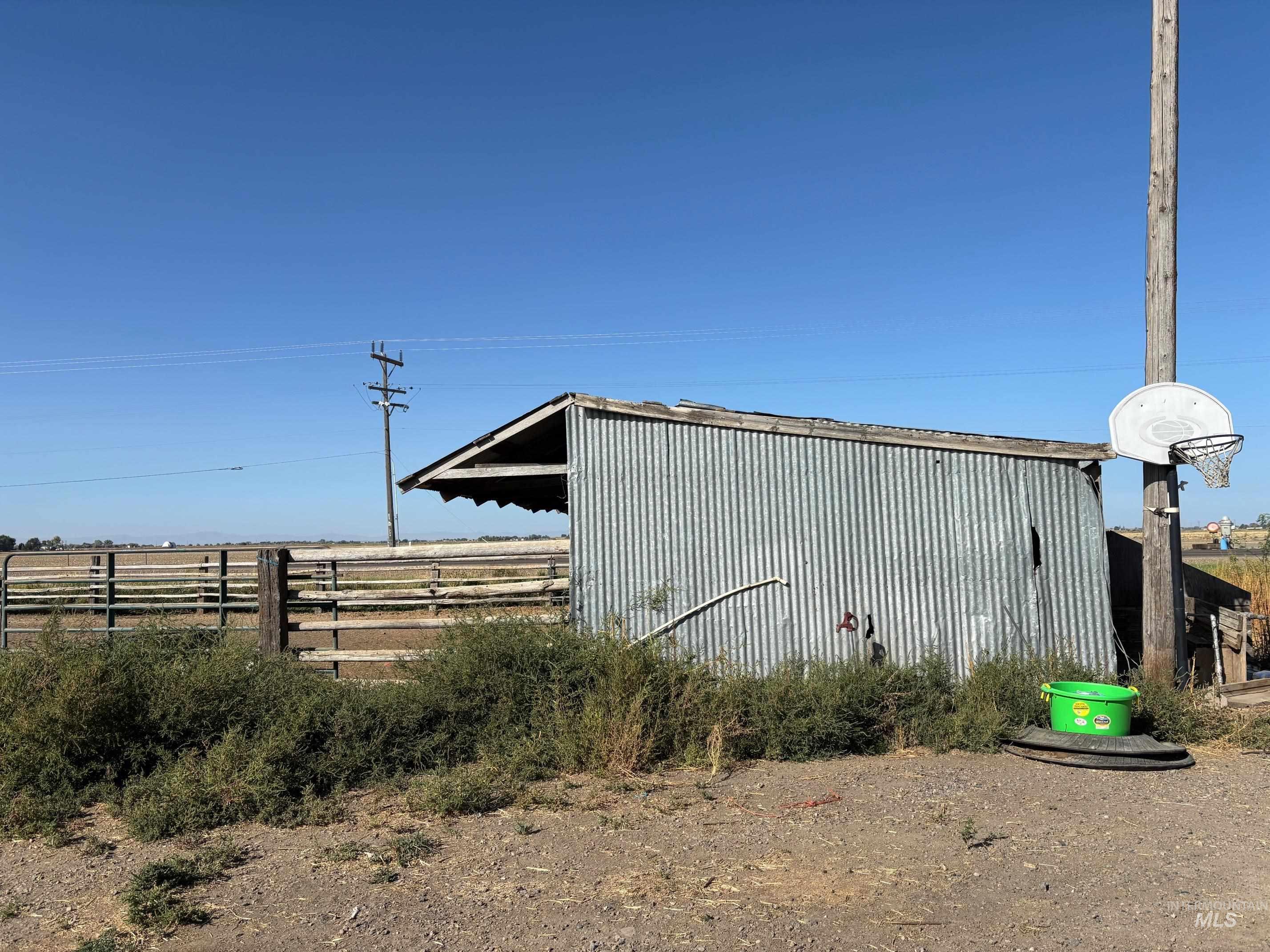 View of pole building