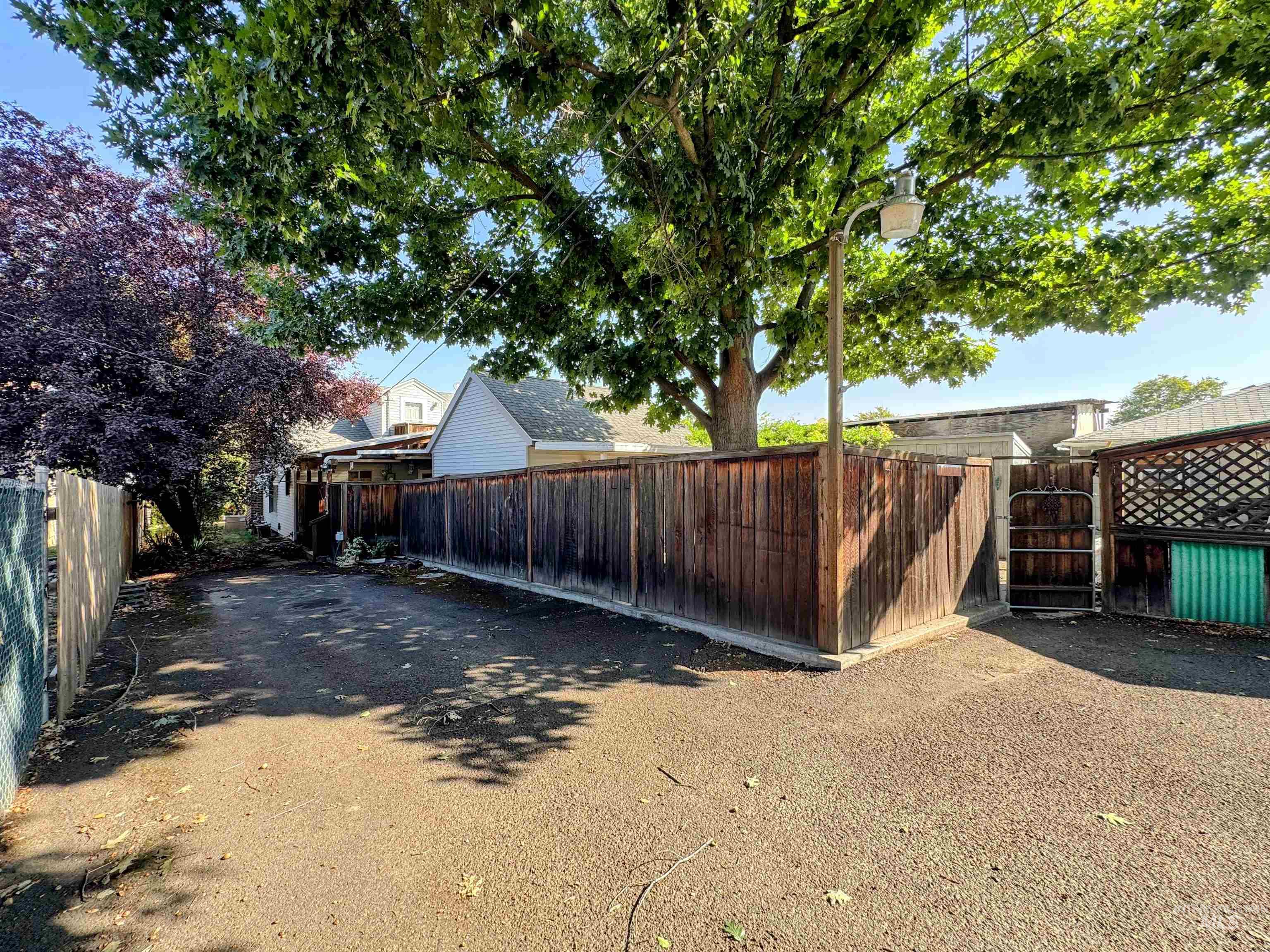 View of fenced yard