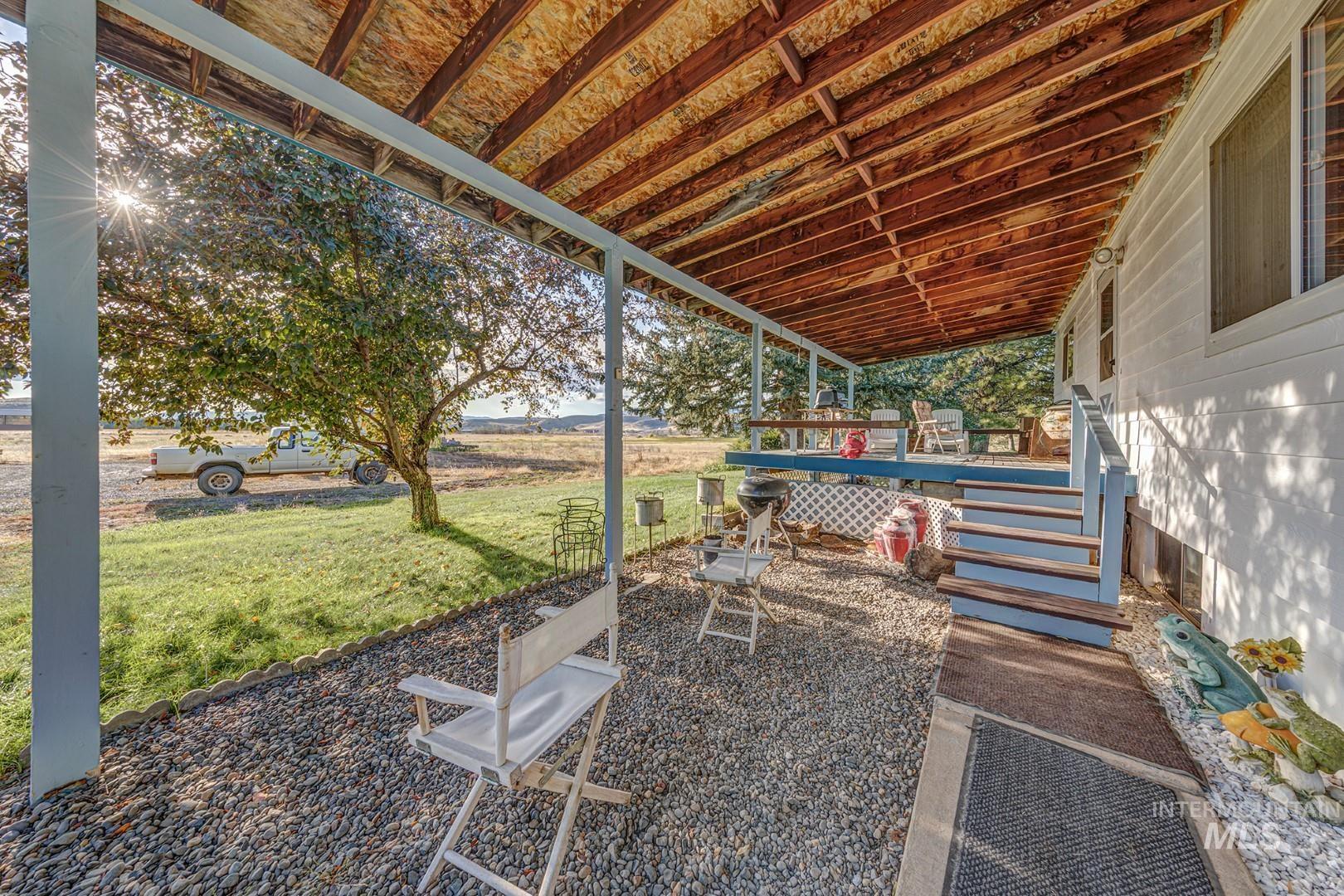 View of patio featuring a deck