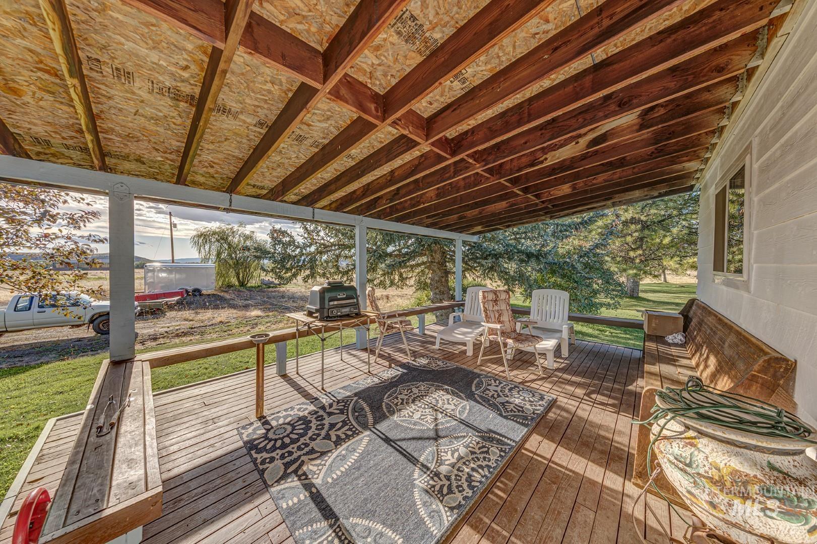 View of wooden deck