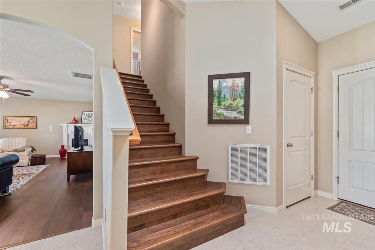 Stairway to second floor, off the Entry