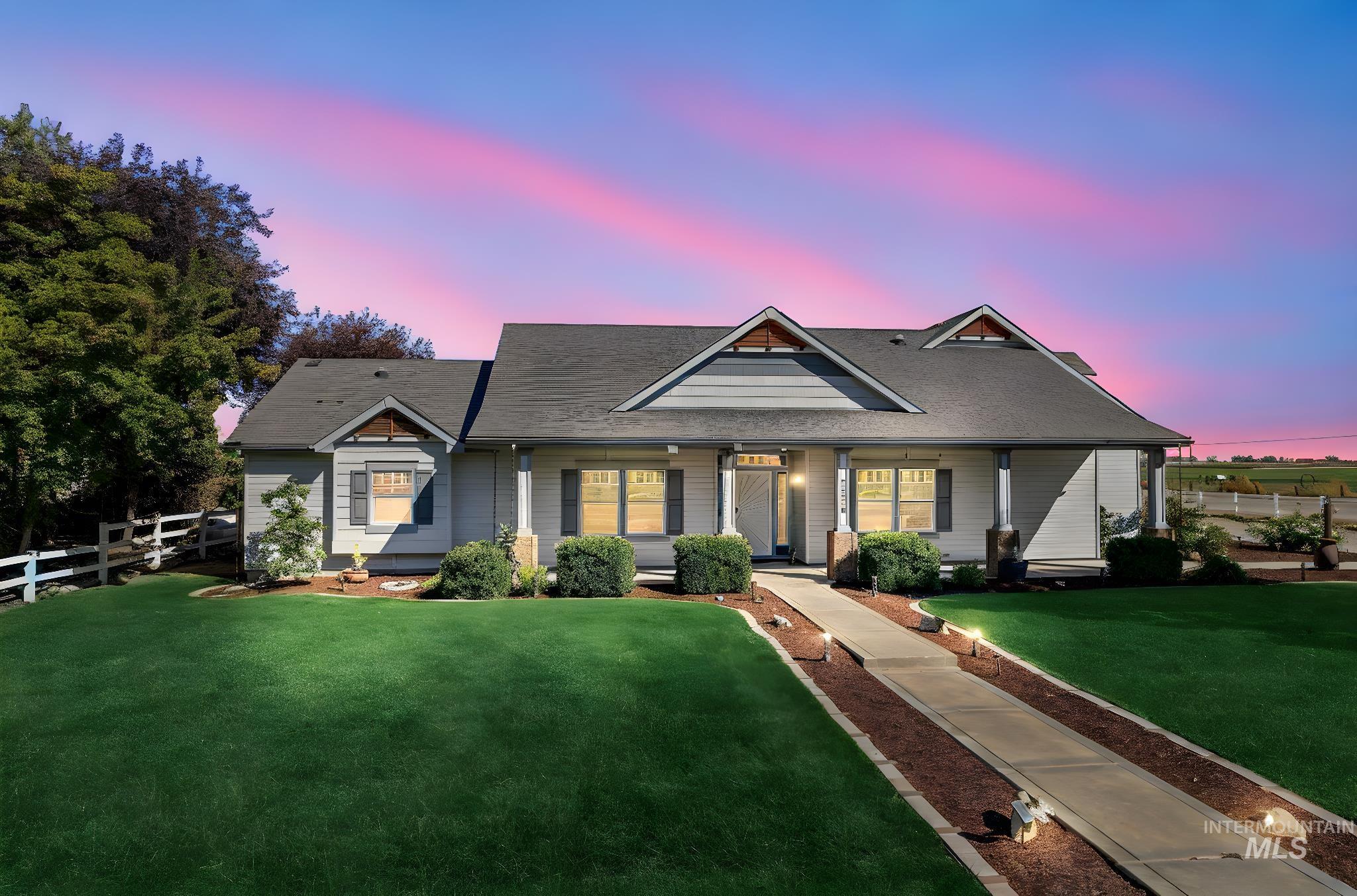 View of front of property with a porch