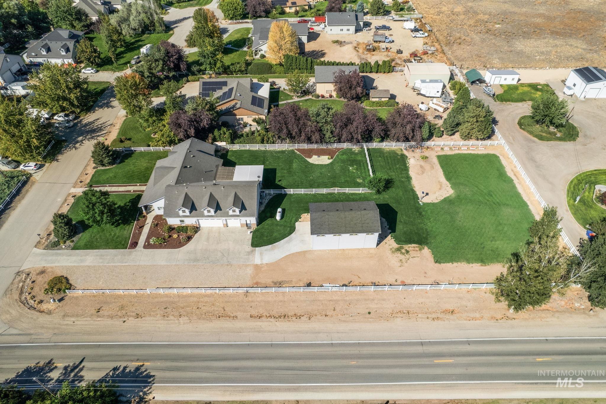 Aerial view of property's location