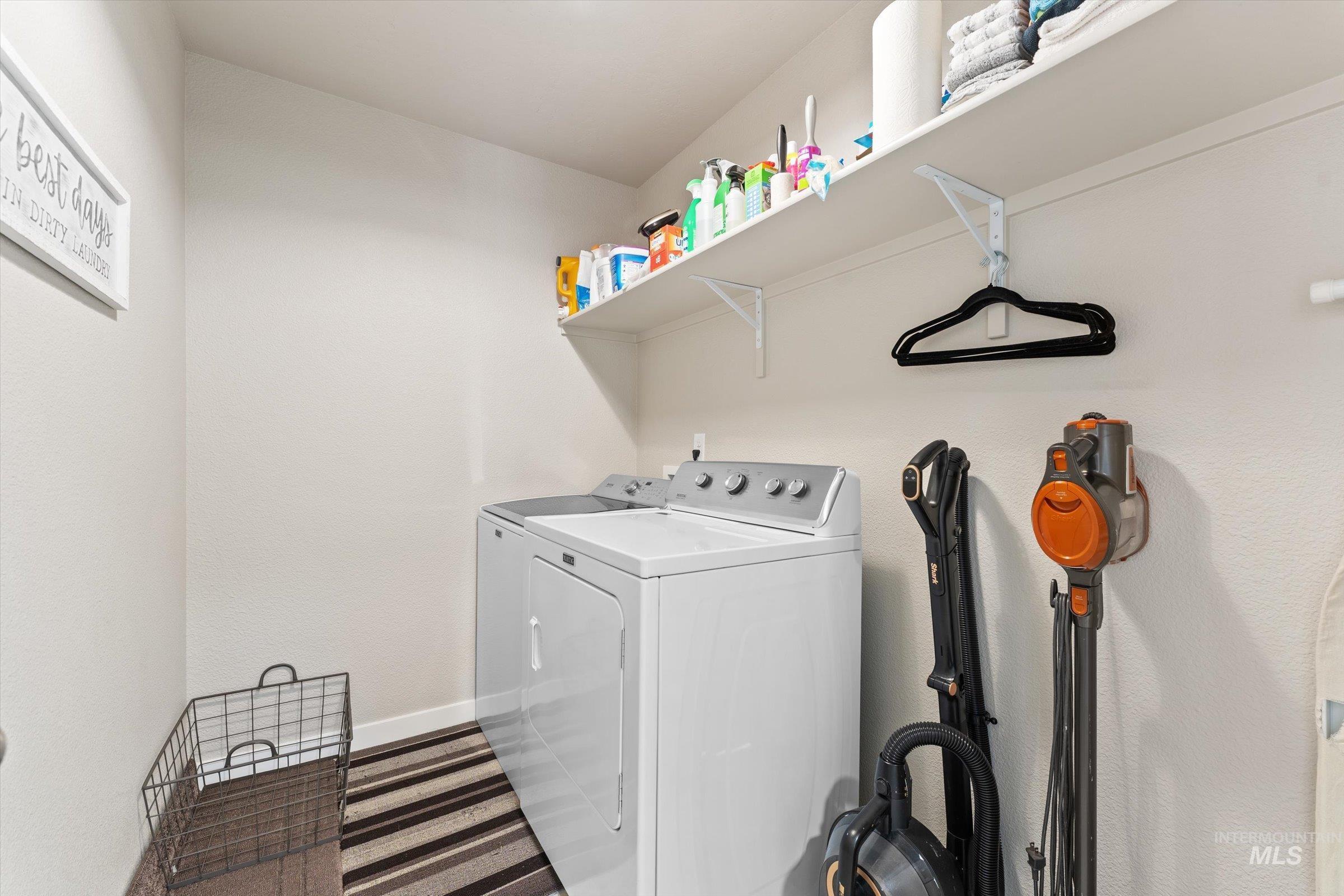 Upstairs laundry room.