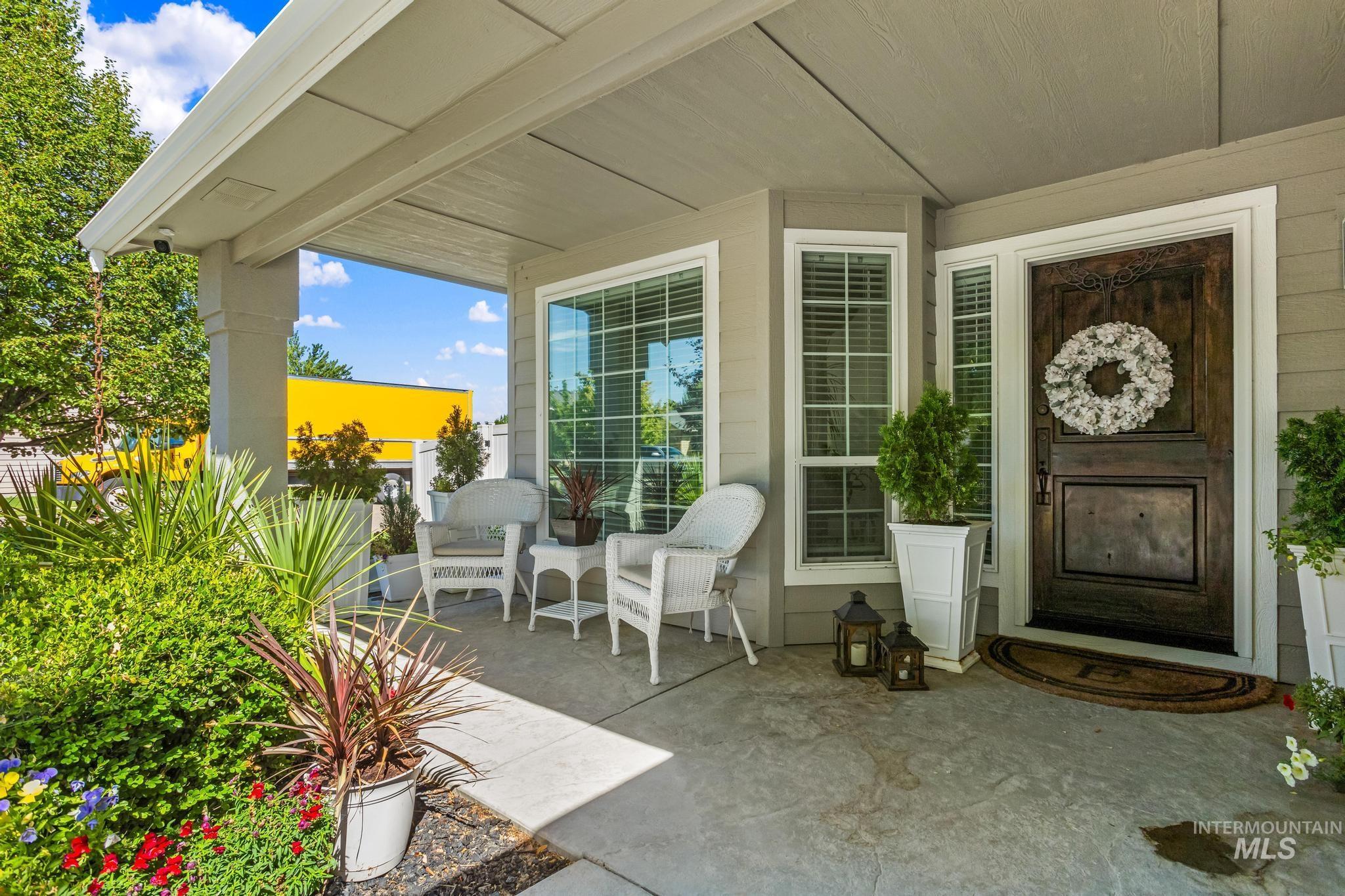 Entrance to property featuring a patio