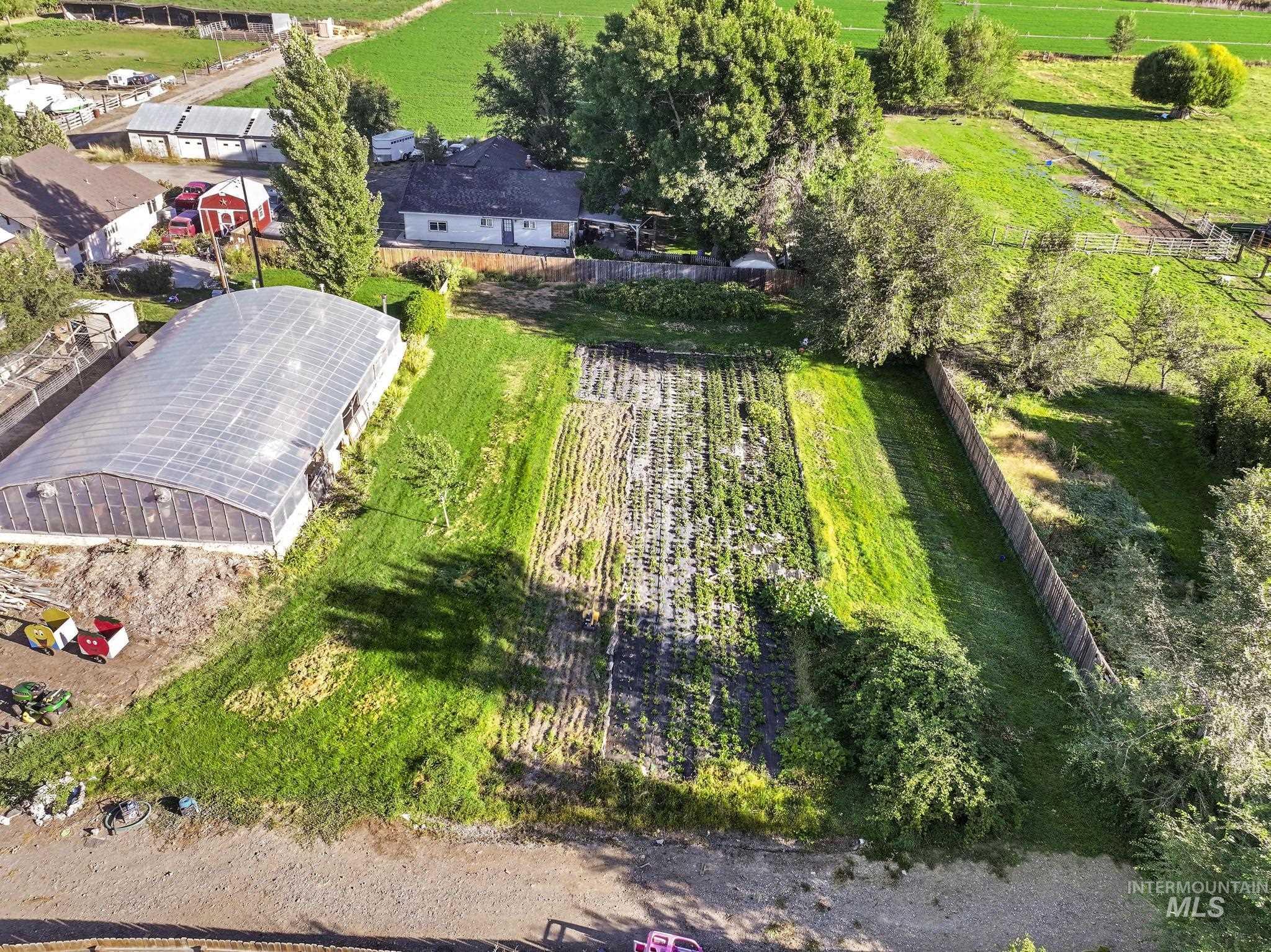 Aerial overview of property's location featuring rural landscape