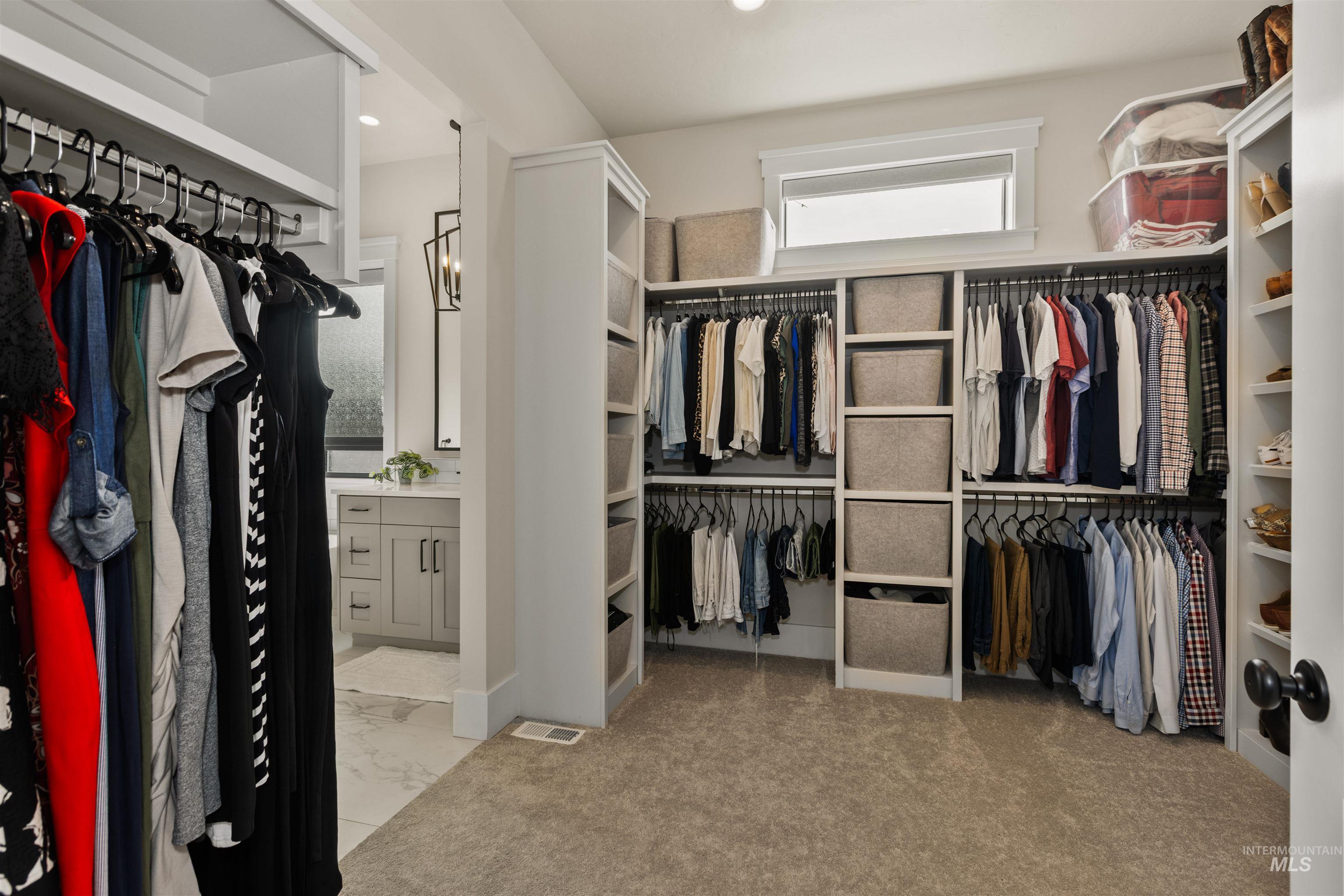 View of walk in closet
