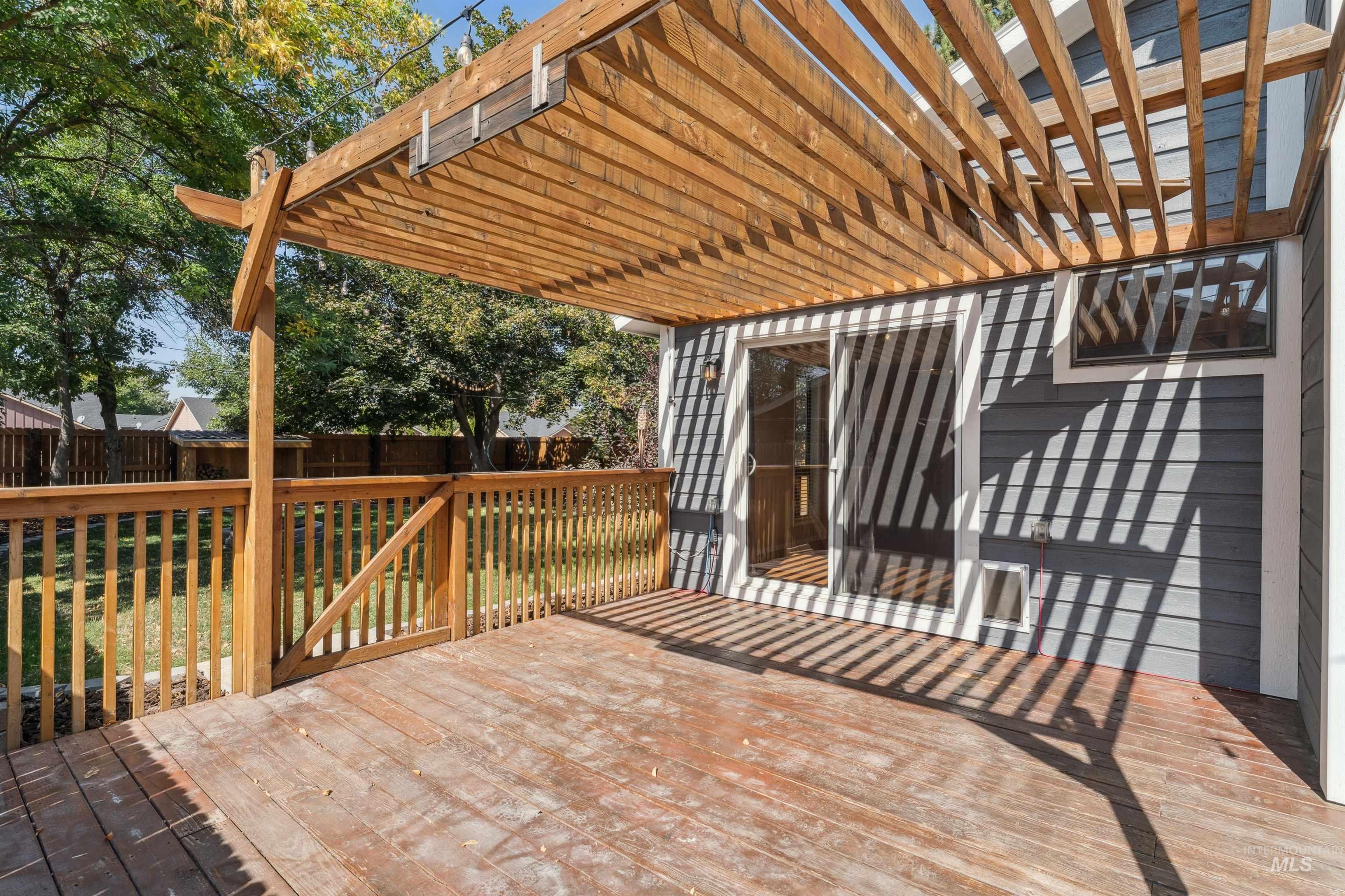 View of wooden deck