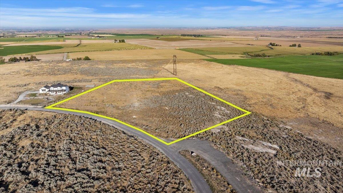 View of rural area with property parcel outlined