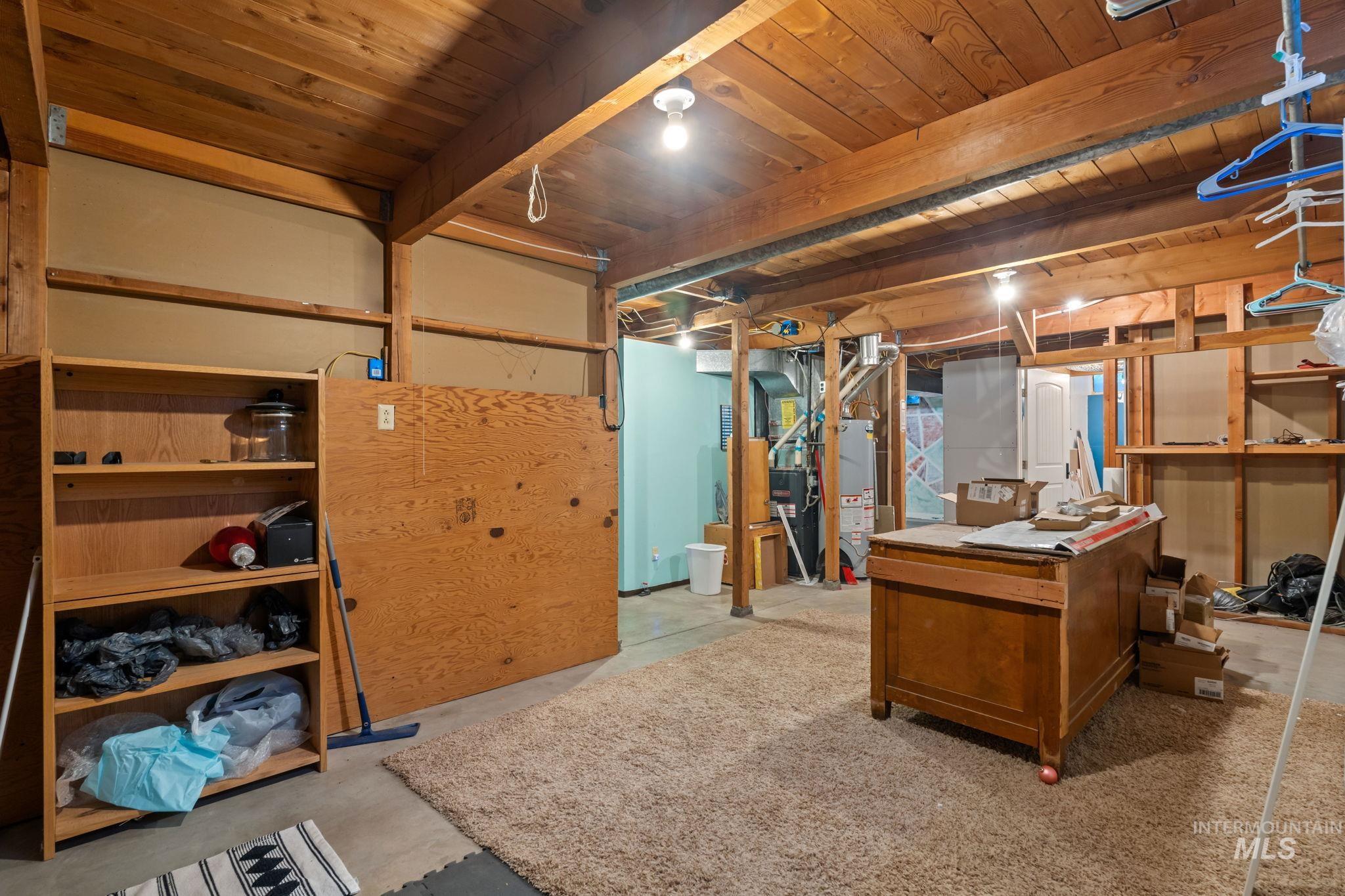 Unfinished below grade area with water heater