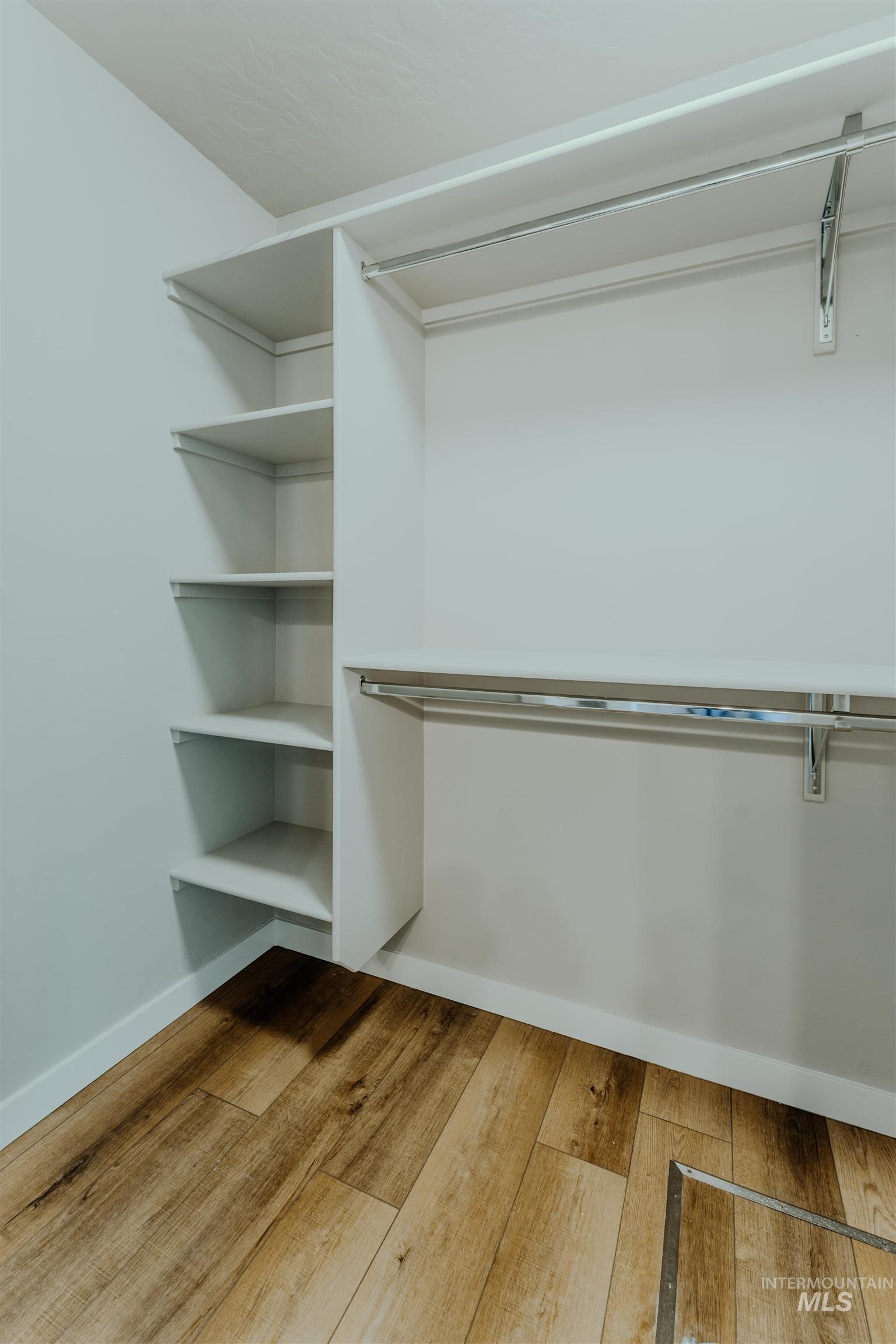 Spacious closet featuring light wood-style floors
