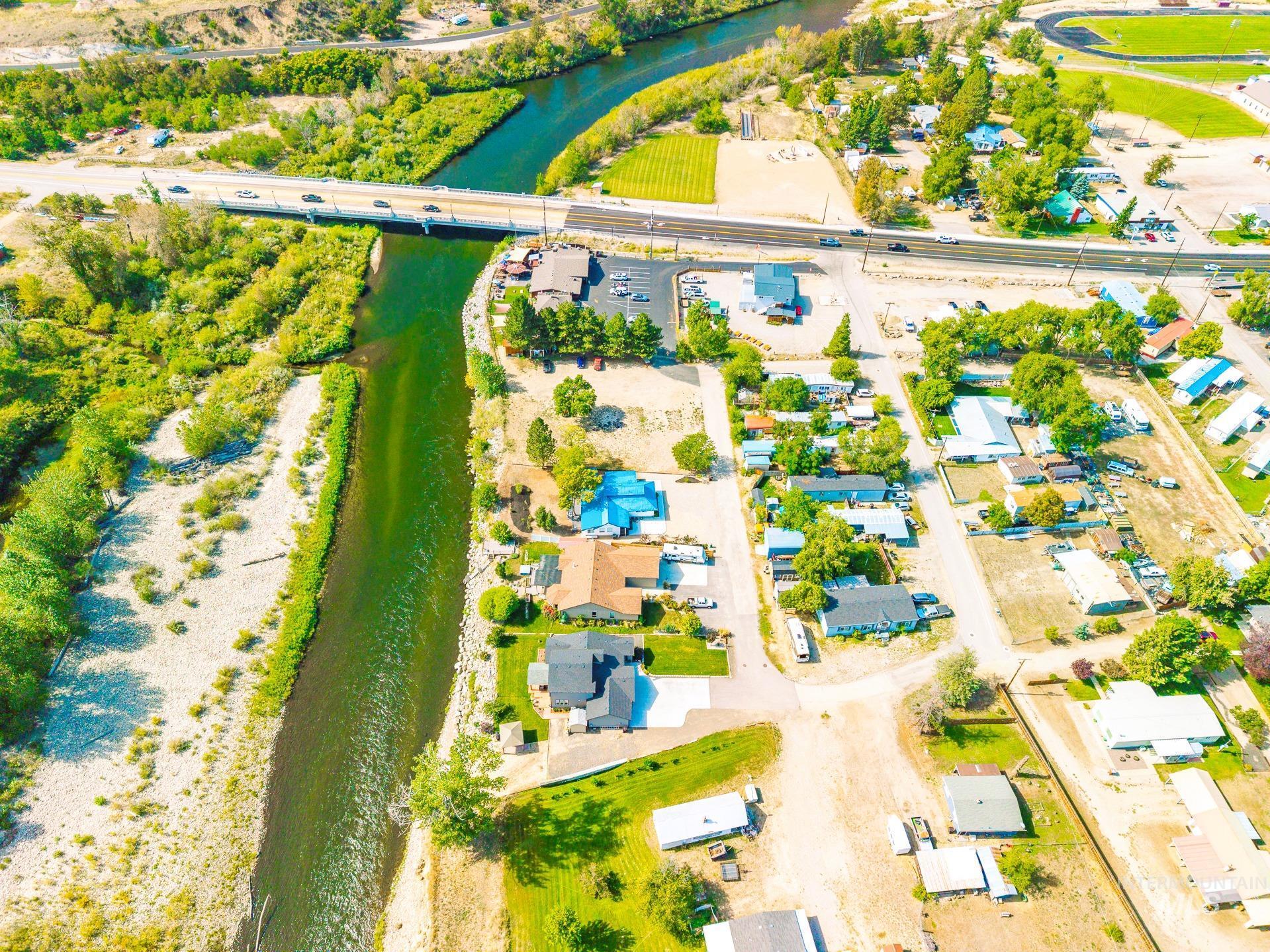 Drone / aerial view of a nearby body of water