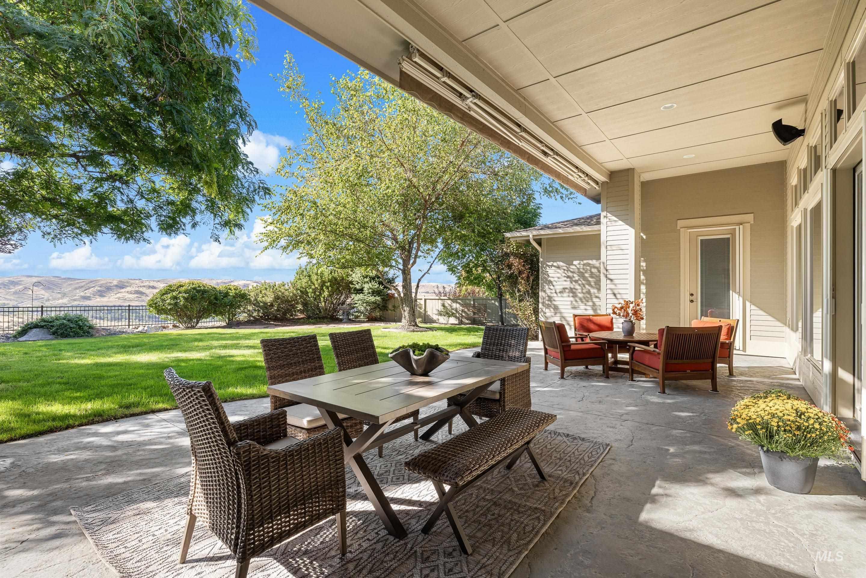 View of patio featuring outdoor dining area