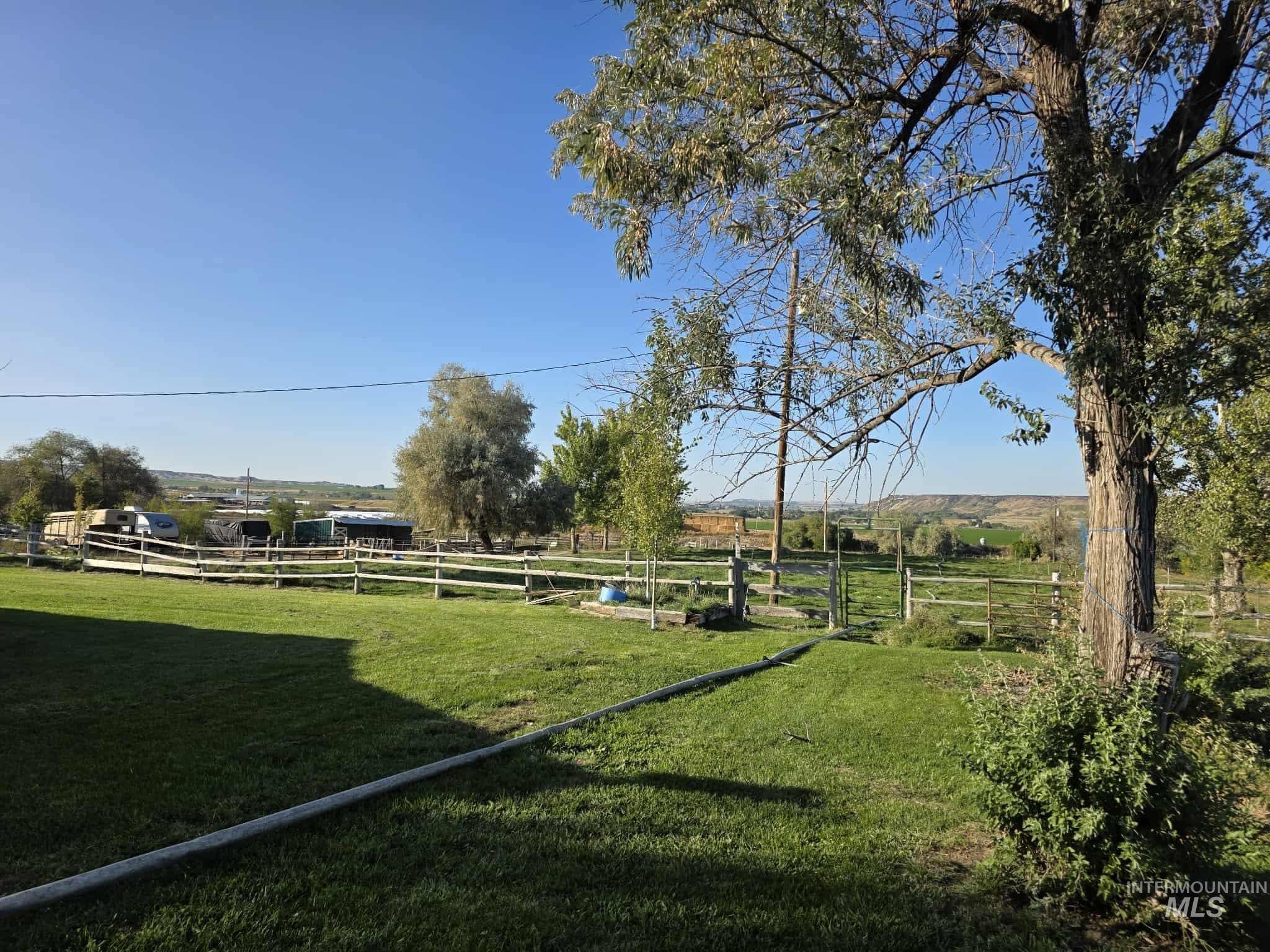 View of yard featuring a view of rural / pastoral area