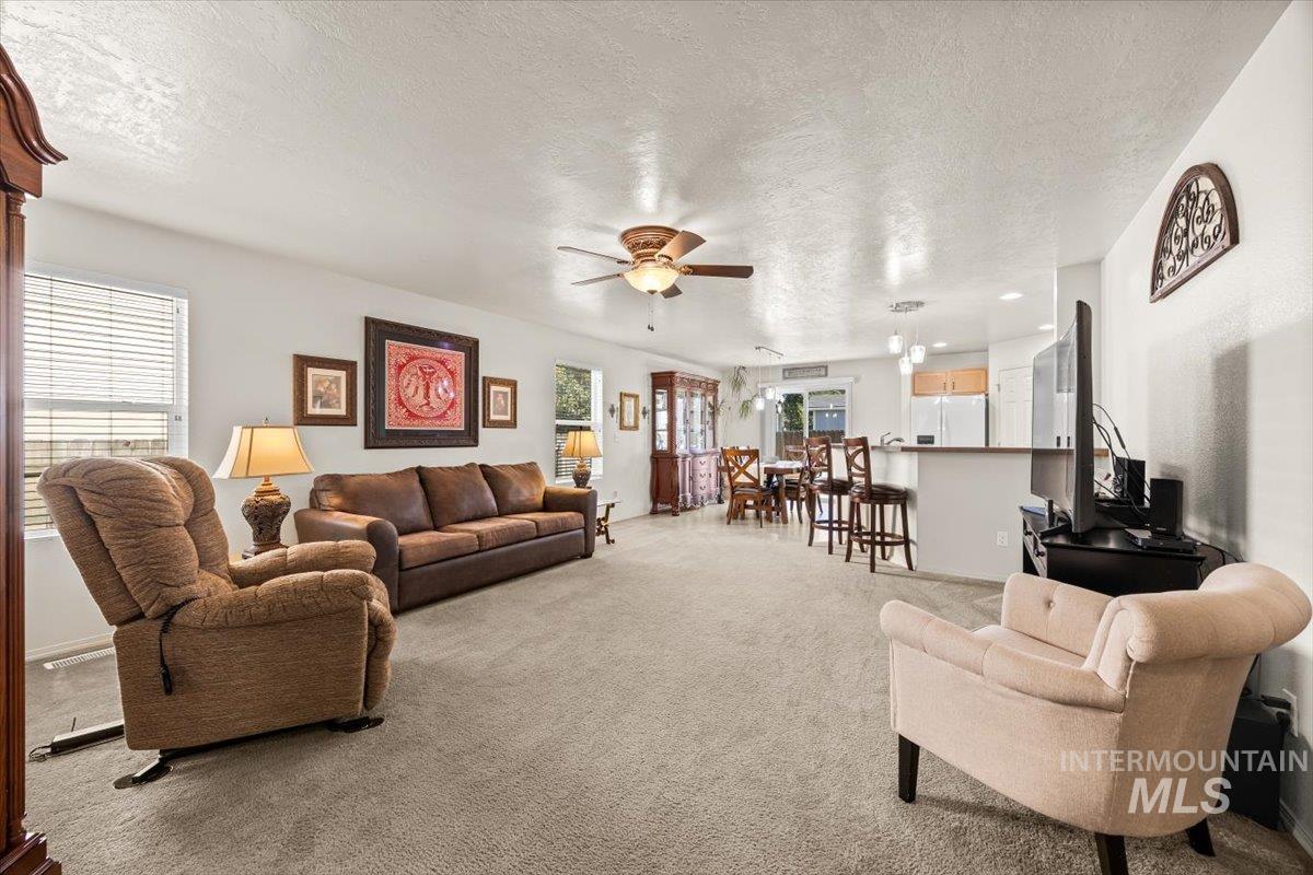 Open-concept living area ideal for entertaining guests.