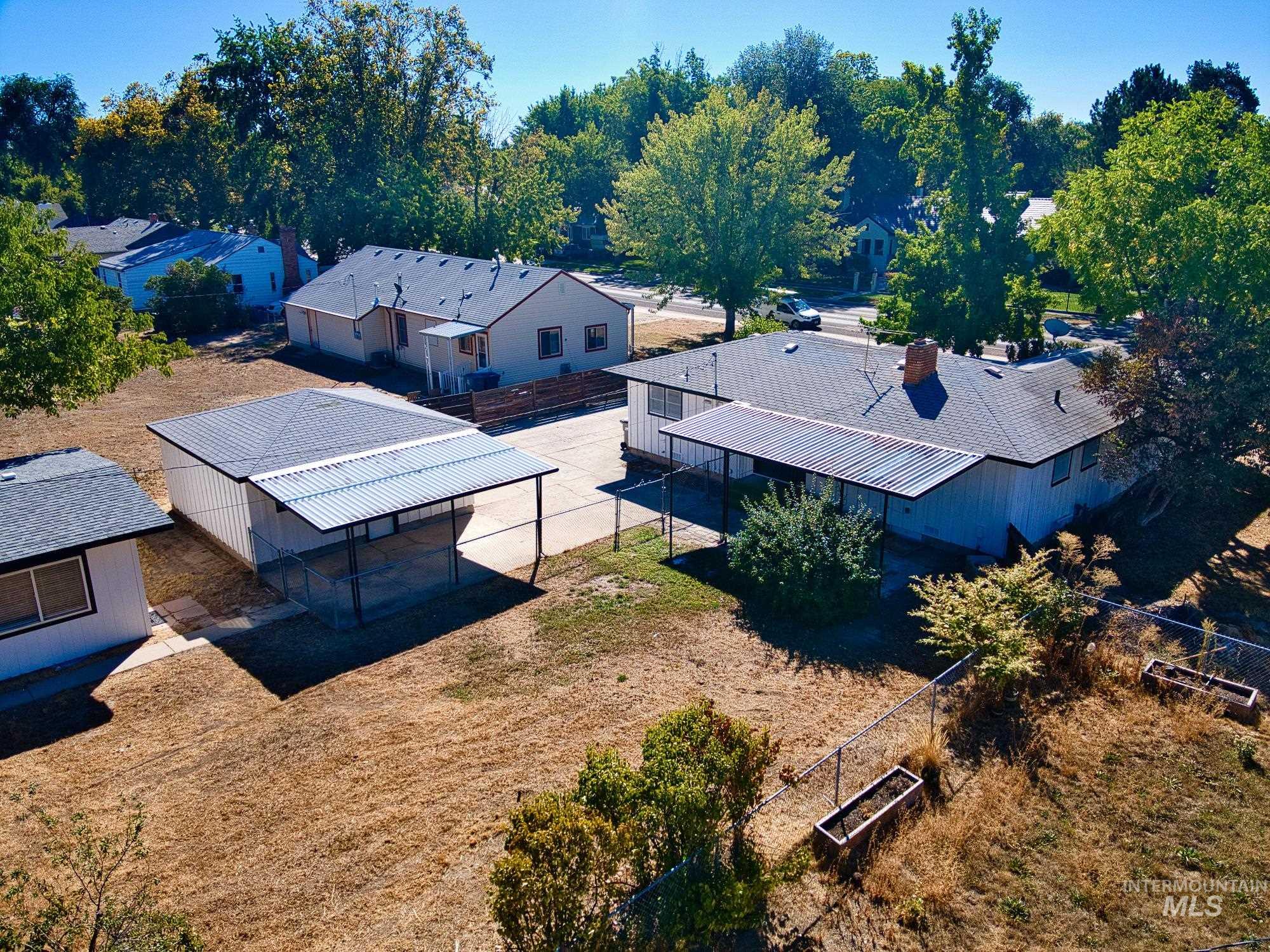 Aerial view of residential area